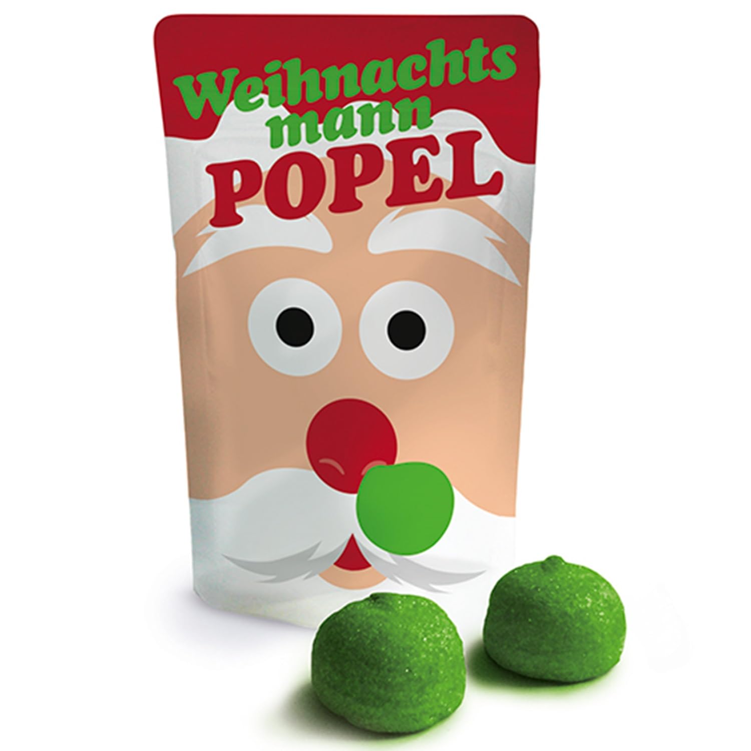 Funny Christmas Santa Nose Prank - 18g Foam Sugar Speck Balls, Green Marshmallows for Holiday Gifts & Party Pranks