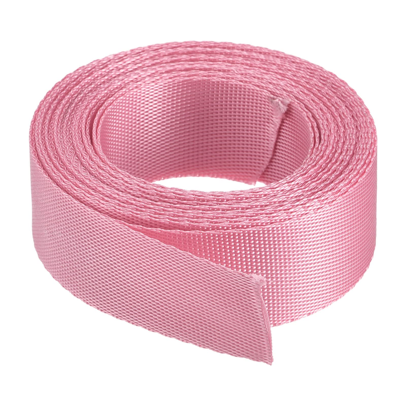 **MECCANIXITY 1 Inch Flat Nylon Webbing Strap - 4 Yards Pink - Heavy Duty Backpack Straps, Cargo Straps, Luggage Rack Straps - Perfect for Outdoor Gear, Travel Accessories & DIY Projects**