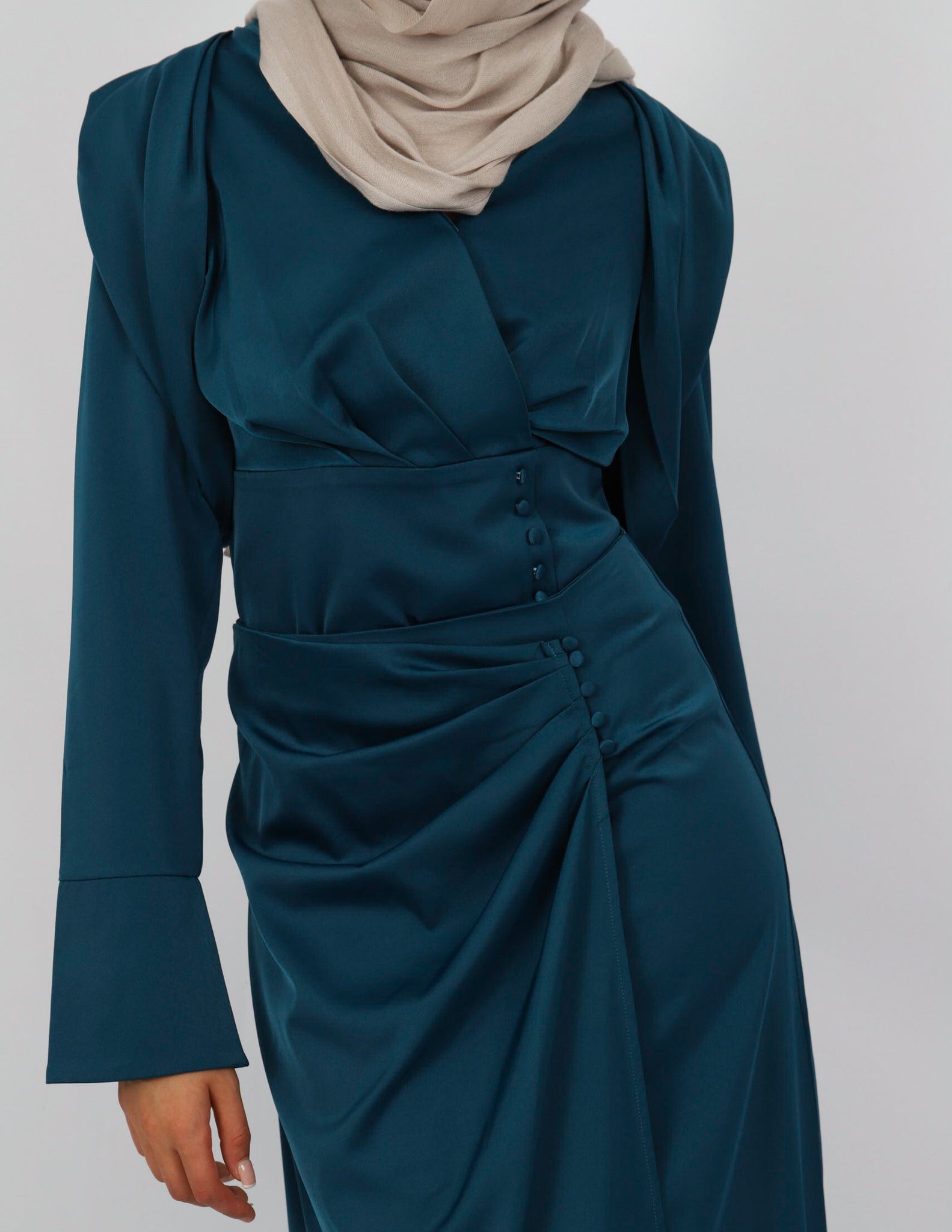 Elegant Satin Blouse for Women - Soft & Detailed Design - Perfect for Office, Party, and Special Occasions