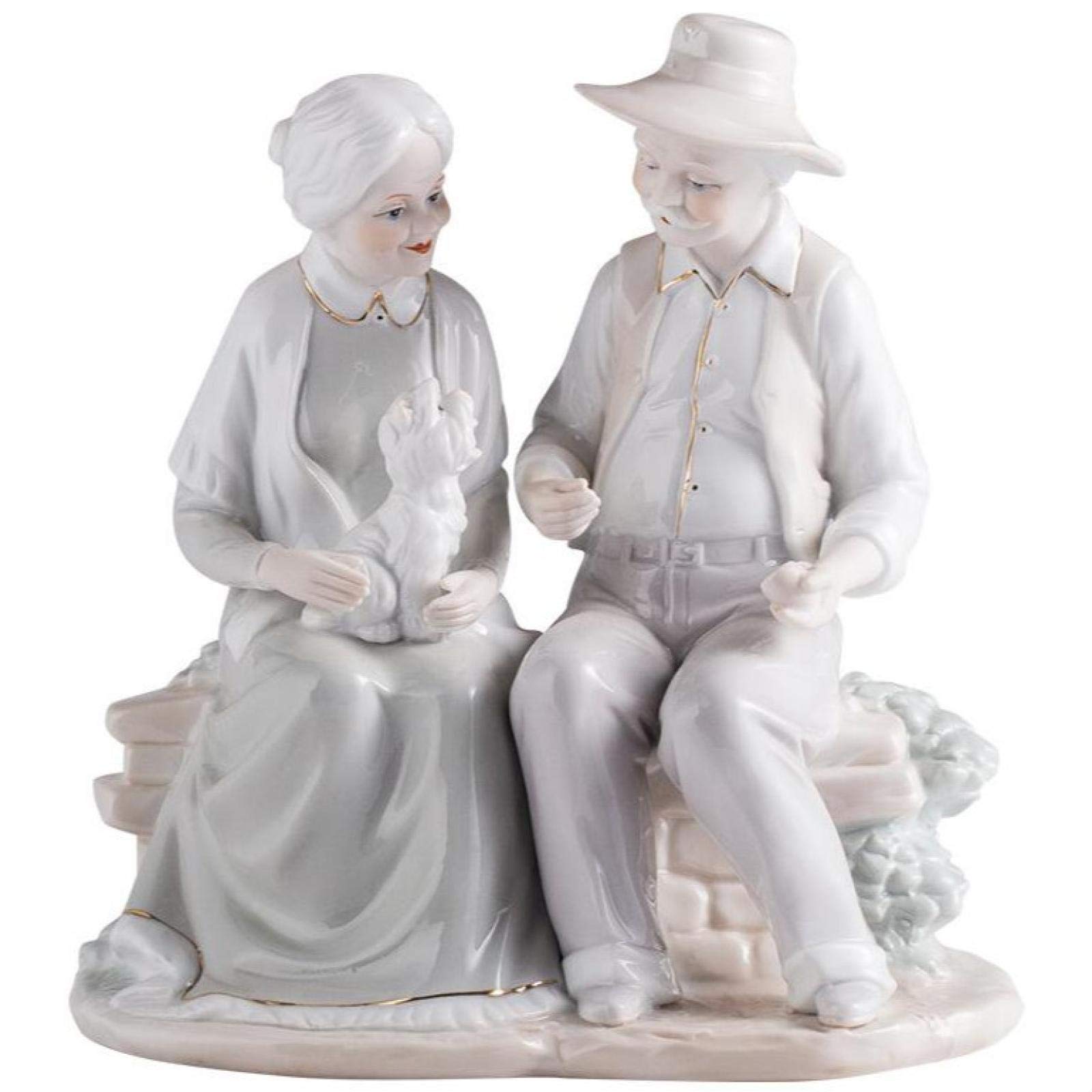 ZSQZJJ Ceramic Old Man Statue - Handcrafted Home & Office Decor, Vintage Figurine for Desktop, Shelf, and Tabletop Decoration | Perfect for Living Room, Study, and Gift Giving