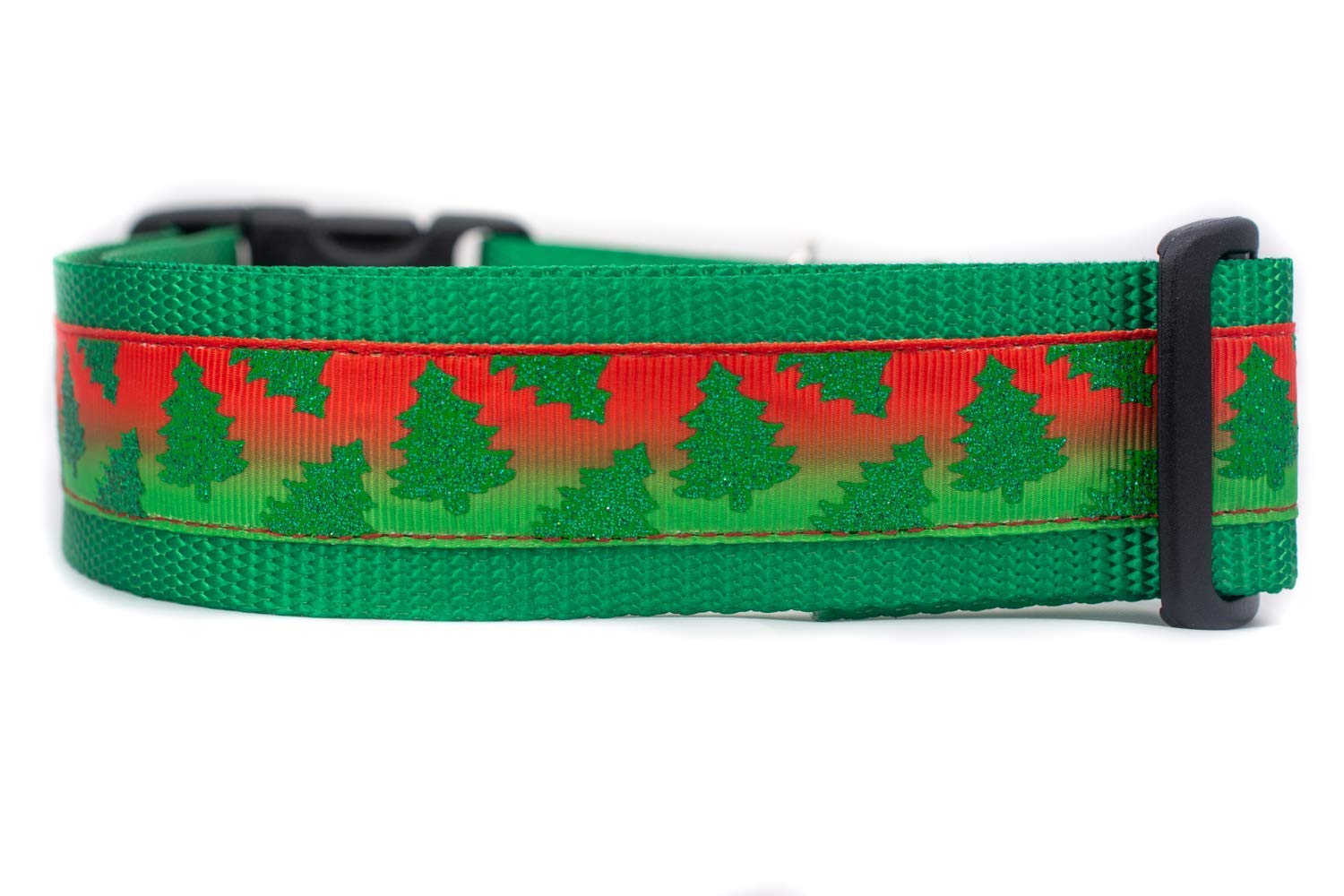 Festive Christmas Tree Pattern Dog Collar - 1