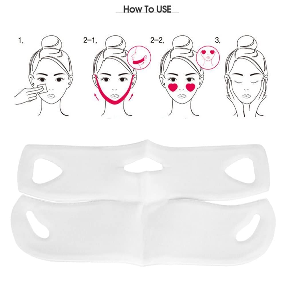 Sanatansai V Line Lifting Face Mask - Double Chin Reducer & V Shaped Slimming Face Mask for Women | Chin Up Patch for Firming, Tightening & Moisturizing Skin | Pack of 1 | Perfect for Daily Skincare Routine & Special Occasions