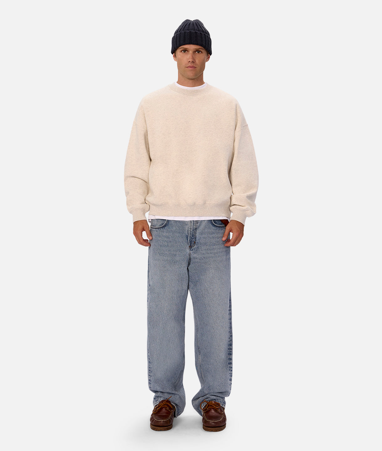 The New Del Sur Marle Sweat - Soft & Cozy Oatmeal Pullover Sweatshirt for Women | Casual Loungewear, Fall & Winter Fashion, Athleisure Wear