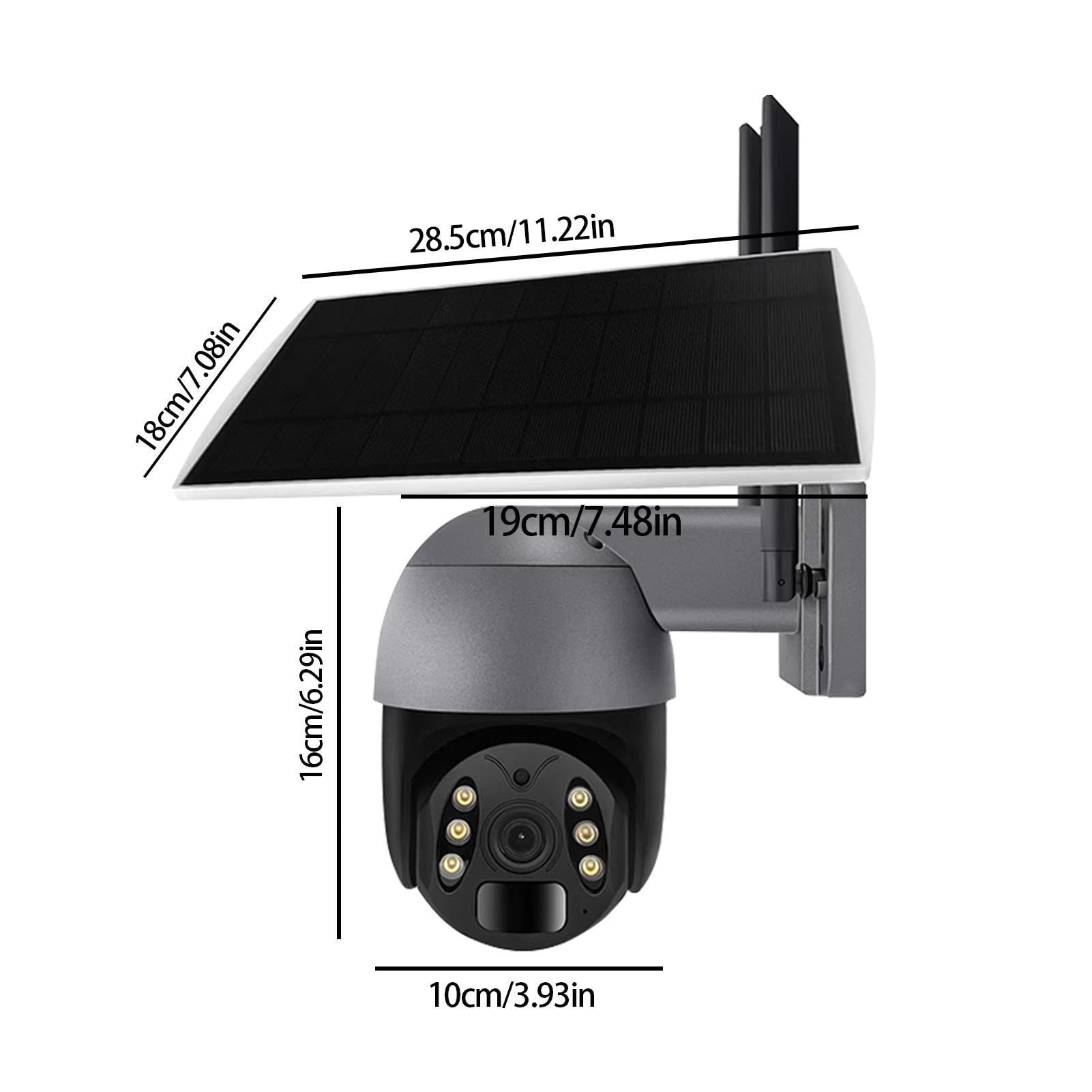 4K Solar Powered Wireless Outdoor Security Camera with 2-Way Talk, Night Vision & Human Detection - 360° View WiFi Battery Security System for Home Protection (Weatherproof, Ideal for Backyard, Front Door & Garage Monitoring)