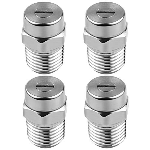 4-Piece Pressure Washer Nozzle Set - Threaded Spray Nozzles for Garden Watering, Surface & Undercarriage Cleaning | Ideal for Lawn Care, Car Washing & Patio Cleaning