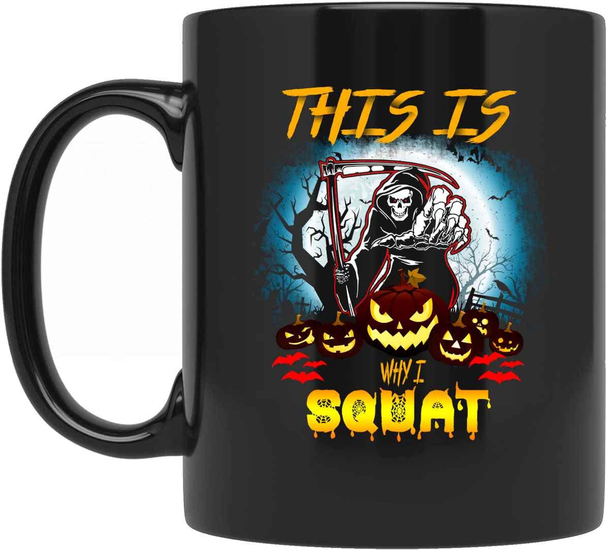 Personalized 'This Is Why I Squat' Funny Gym Motivational Coffee Mug - Perfect for Workouts, Fitness Gifts & Humor Lovers