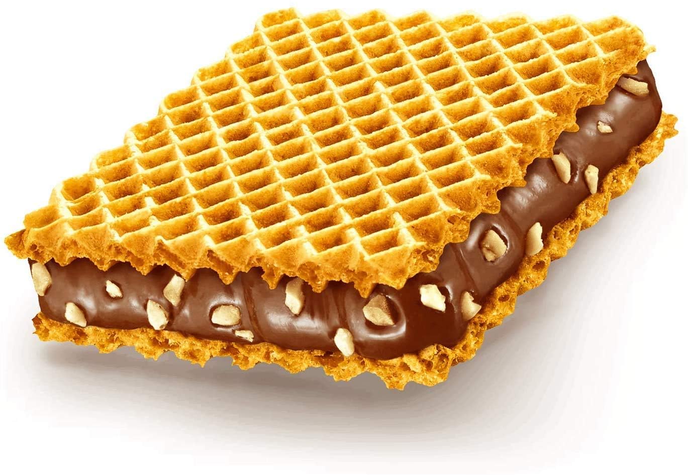 Ferrero Hanuta Hazelnut Chocolate Coated Wafer Cookies 220g - Imported Italian Snack for Gifts, Parties & Dessert Lovers
