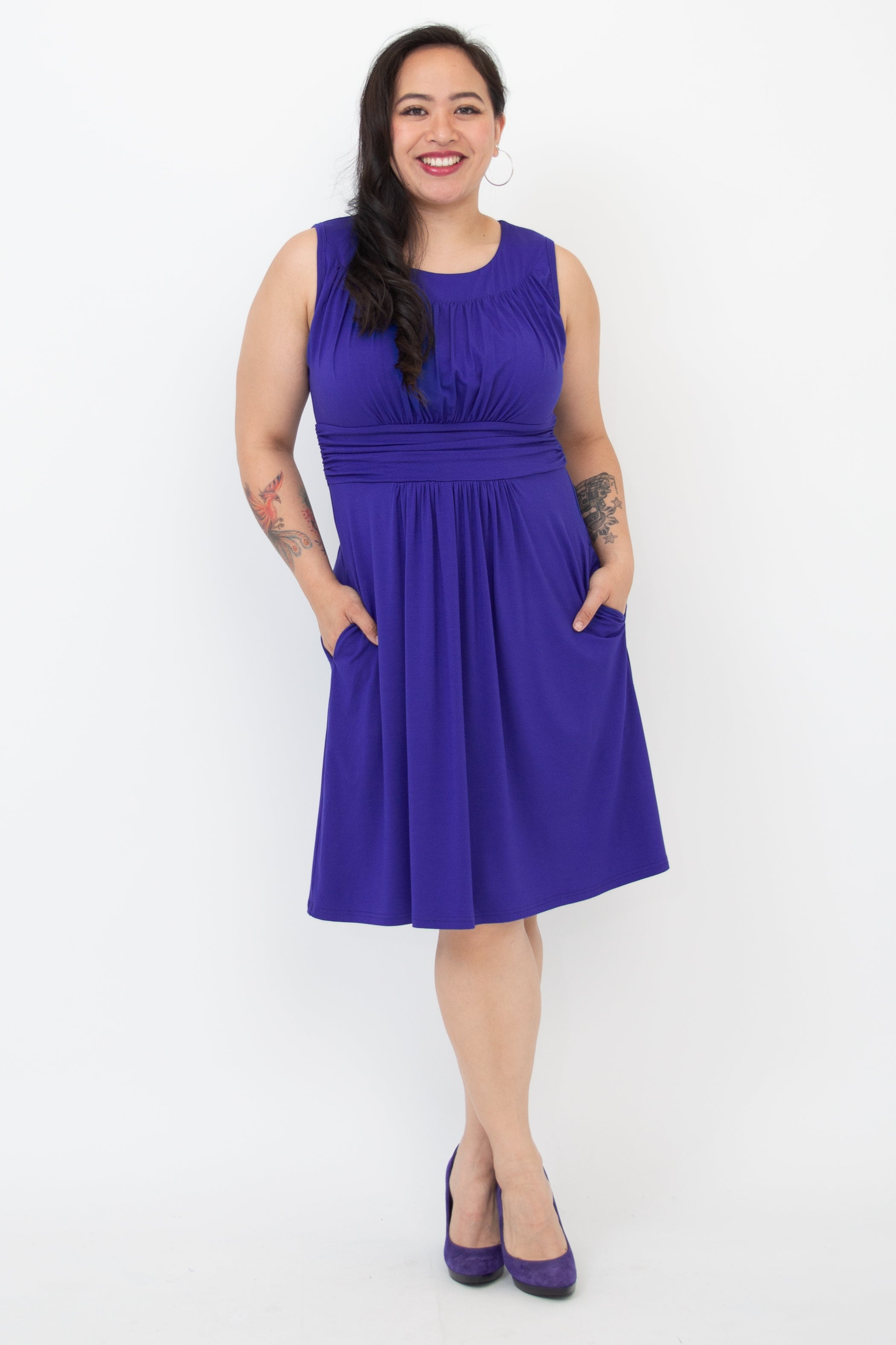 Roam Dress - Soft Bamboo Fabric in Violet - Perfect for Casual Outings & Summer Travel