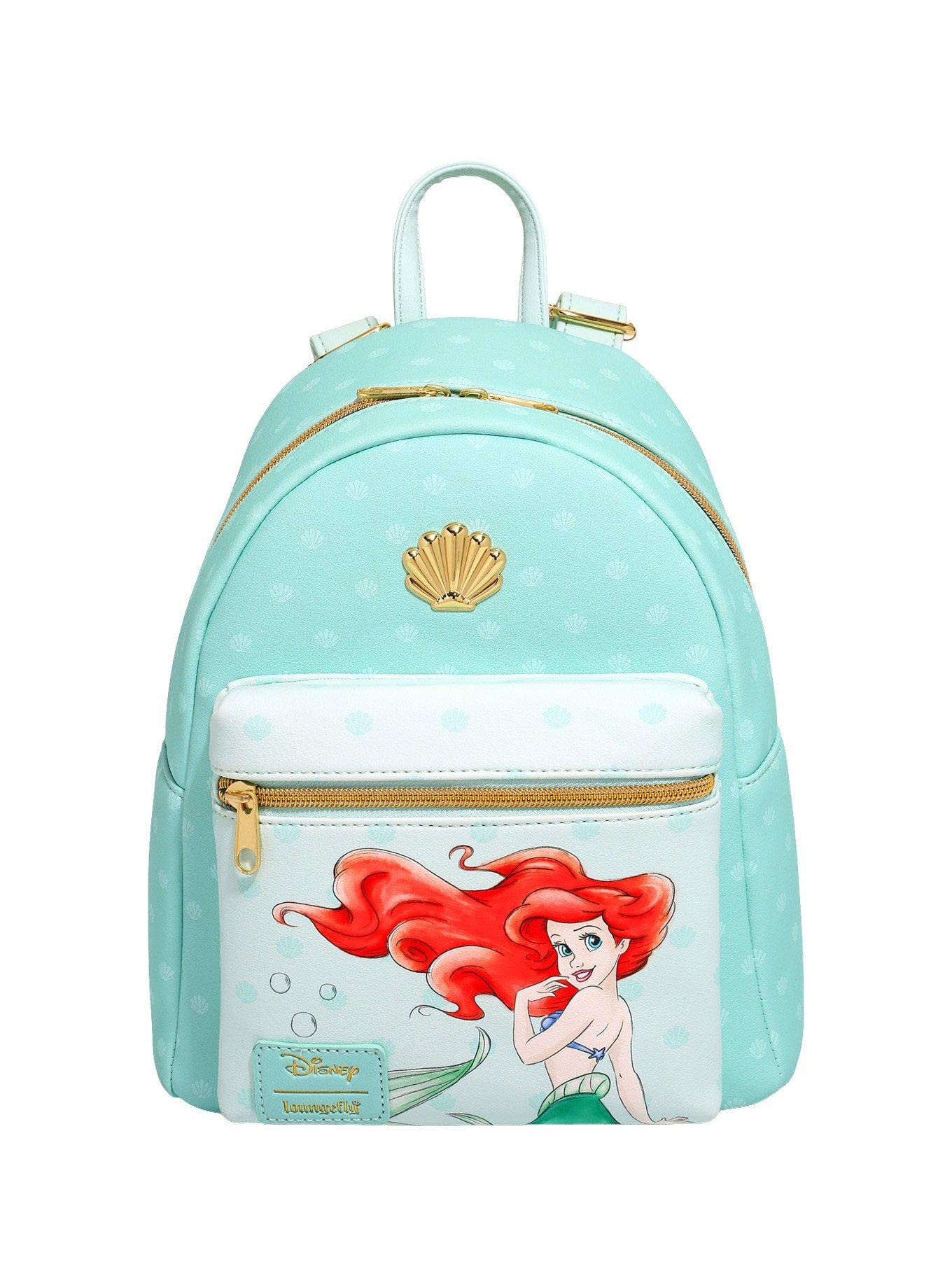 Loungefly Disney The Little Mermaid Ariel & Shells Mini Backpack - Cute Disney Princess Accessory for Women & Teens - Perfect for Cosplay, Theme Parks & Everyday Use