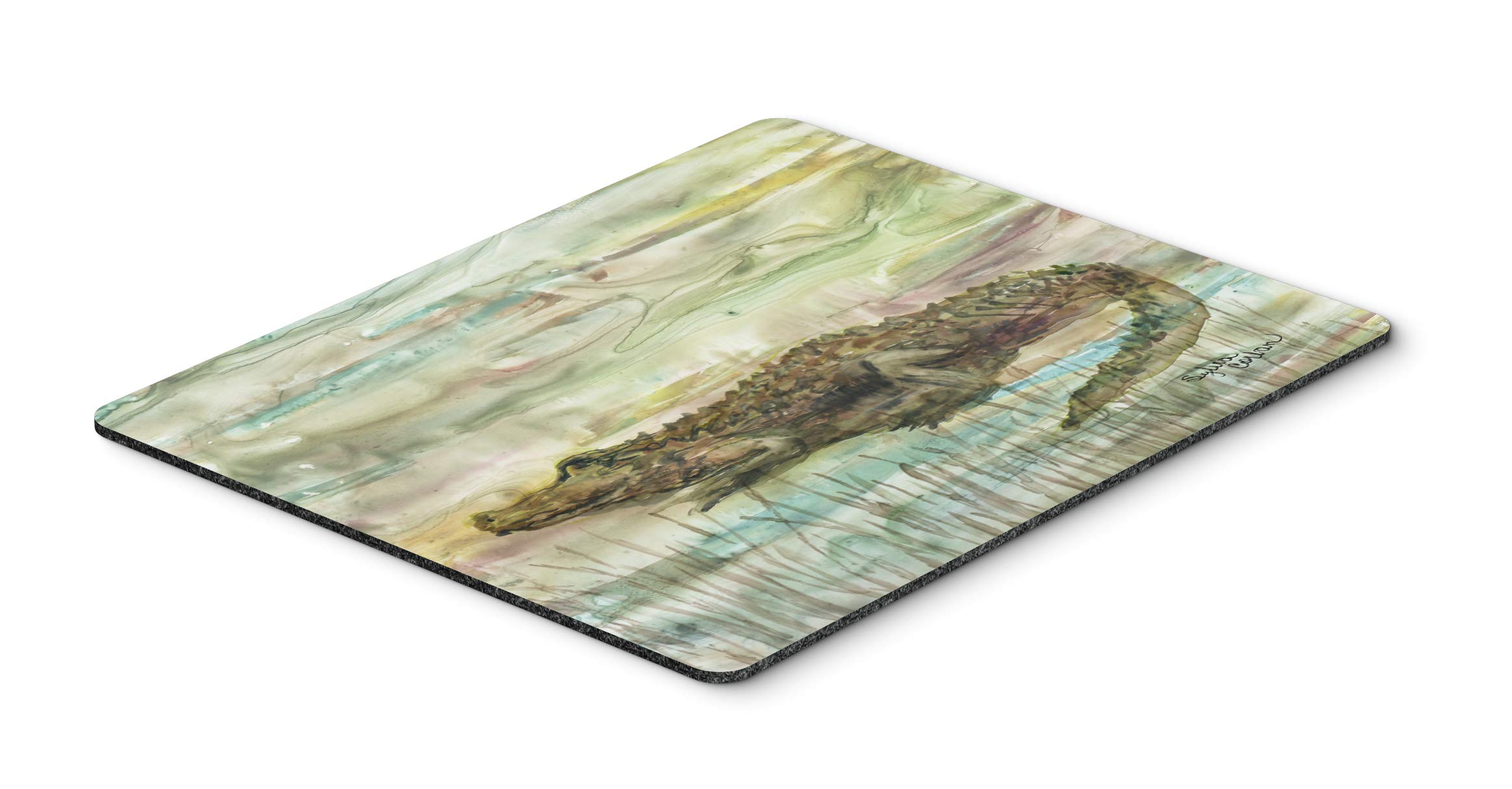 Caroline's Treasures SC2016MP Alligator Sunset Mouse Pad - Large Washable Non-Slip Desk Mat for Home Office, Gaming & Computer Use | Perfect for Laptops, Hot Pads & Trivets | Heat-Resistant & Durable Workspace Accessory