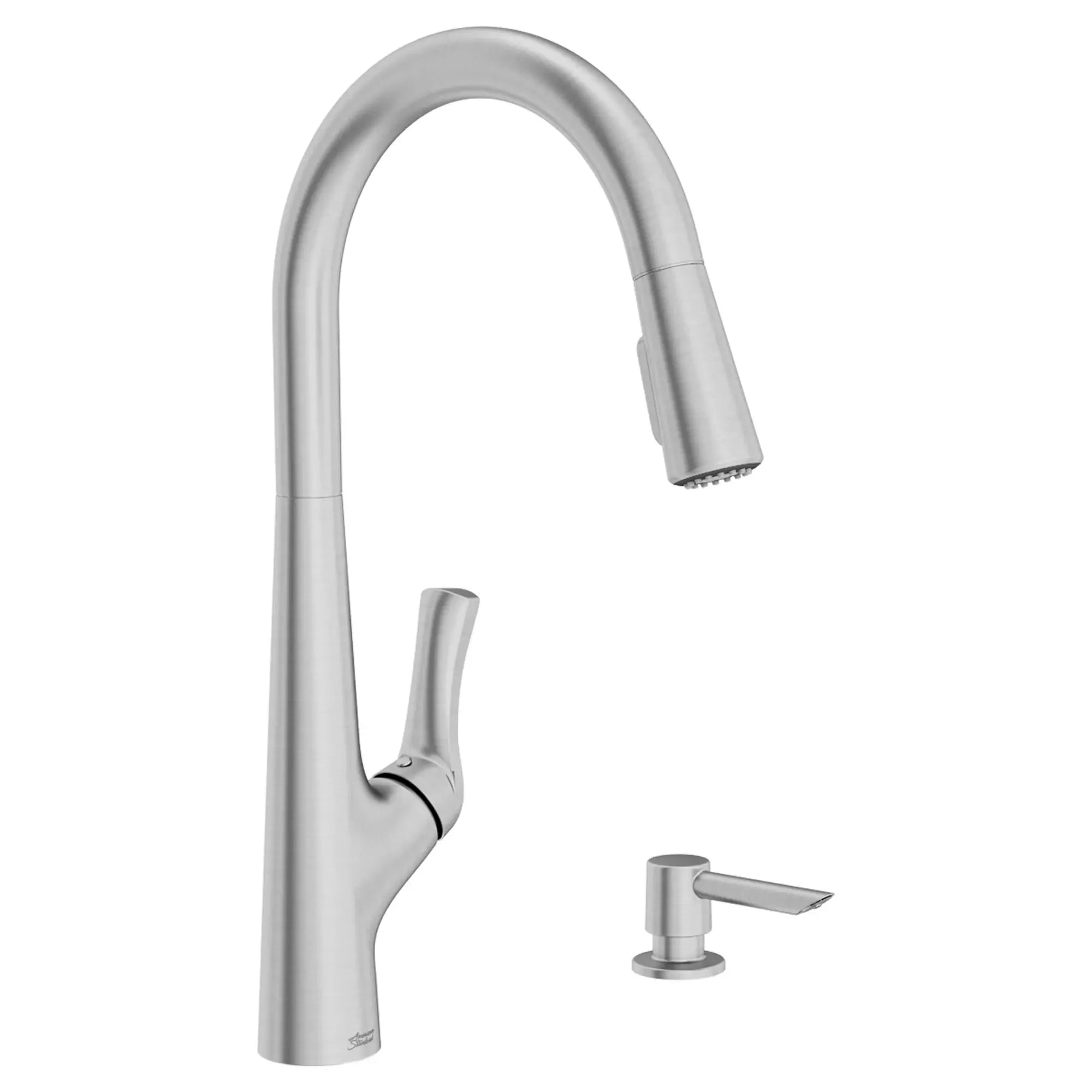 Copley® Pull Down Kitchen Faucet with Soap Dispenser - High Arc Modern Stainless Steel Sink Faucet for Easy Dishwashing & Food Prep | Perfect for Home Kitchen, RV, and Restaurant Use