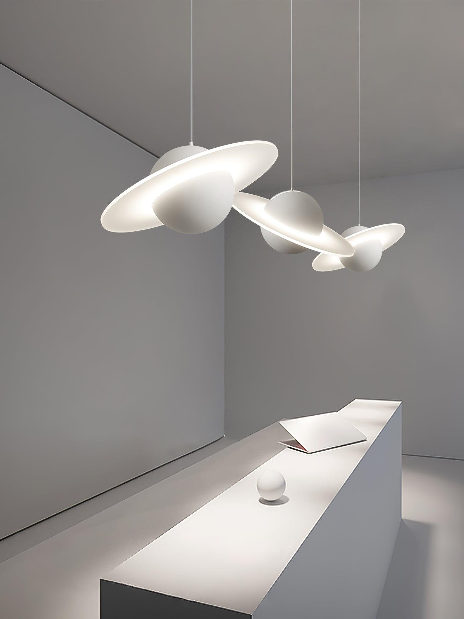 Jupiter Ring Pendant Light - Modern LED Ceiling Fixture for Kitchen, Dining Room & Bedroom | Stylish Home Decor Lighting