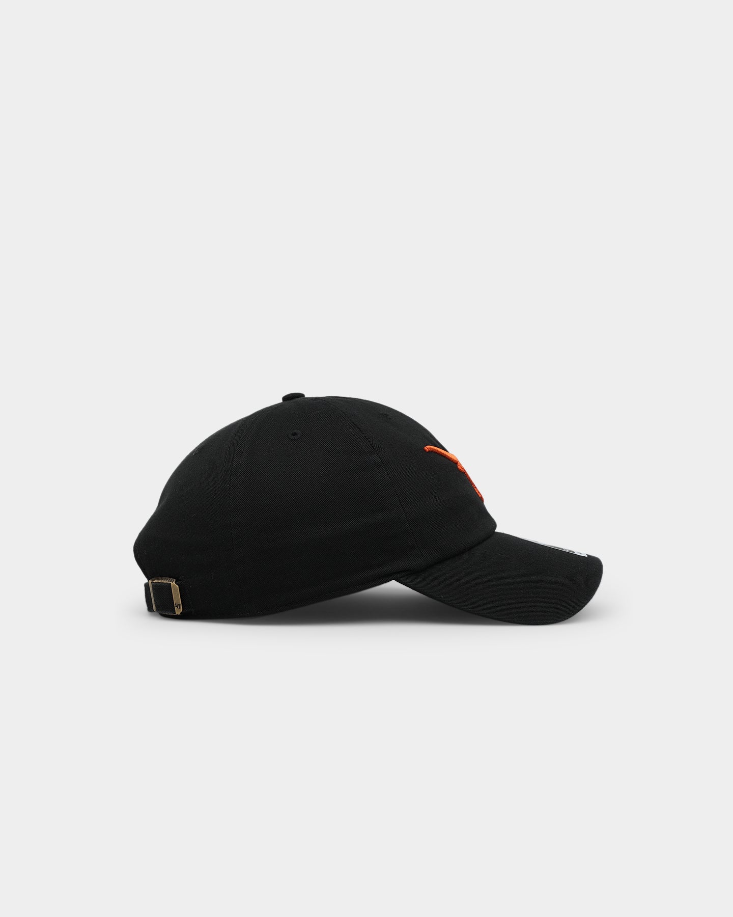 47 Brand Texas Longhorns '47 Clean Up Adjustable Strapback Hat - Black NCAA College Team Snapback Cap for Men & Women - Perfect for Game Day, Tailgating and Casual Wear