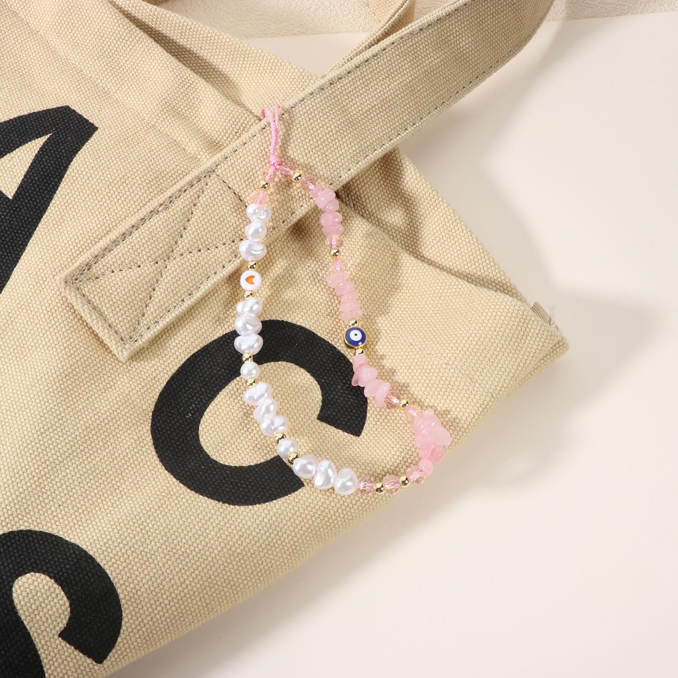Evil Eye Phone Charm - Beaded Crystal Phone Lanyard Strap with Keychain - Protection Jewelry for iPhone Samsung Android - Perfect for Everyday Use, Gifts & Travel Accessories