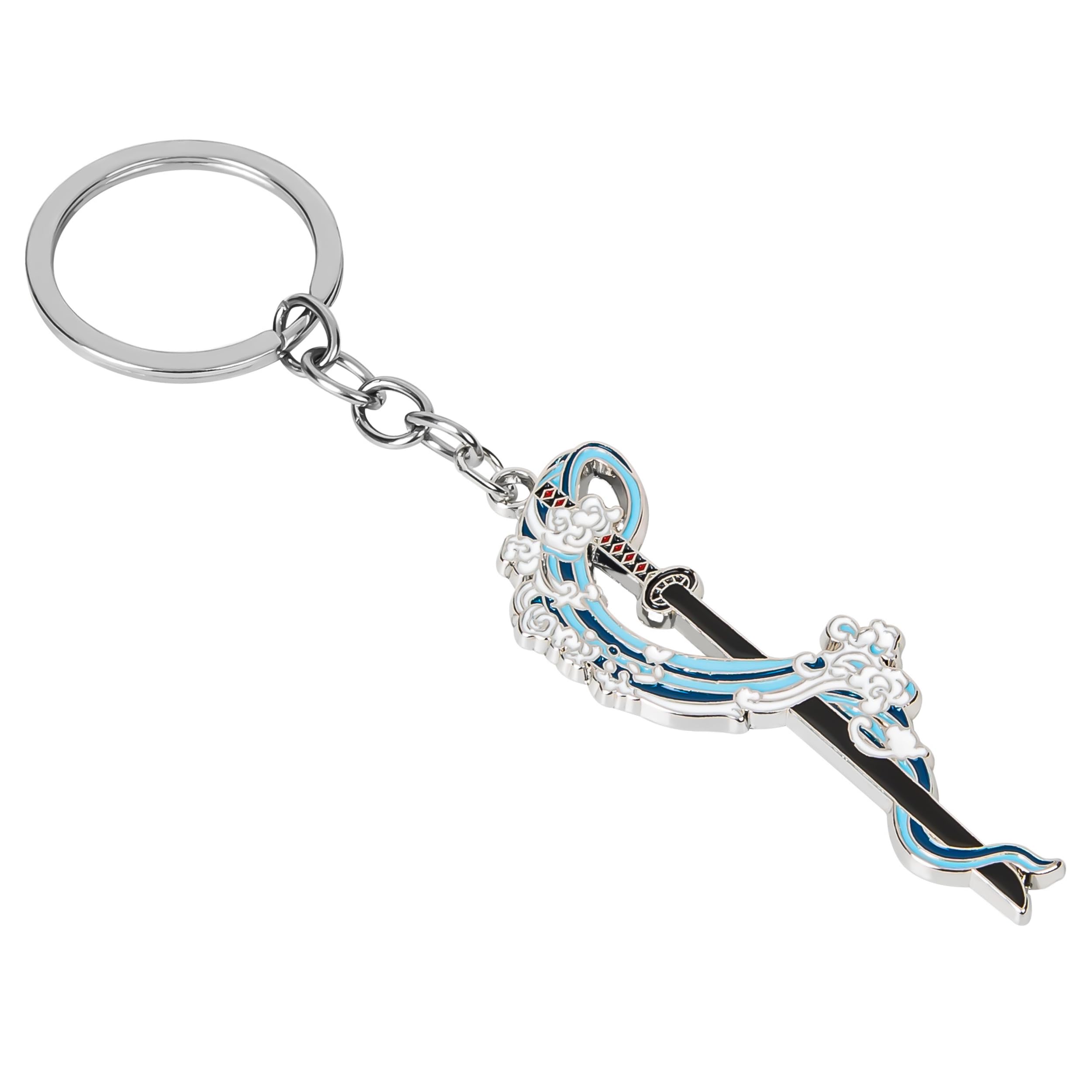 Demon Slayer Keychain, Sword Key Ring for Fans, Cool Katana Accessory for Car Keys and Anime Enthusiasts