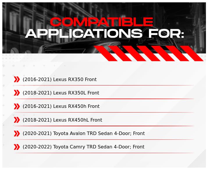 R1 Concepts Premium Front Brake Pads and Rotors Kit - Semi Metallic Brake System for 2016-2021 Lexus RX350/RX350L/RX450h/RX450hL & Toyota Avalon/Camry - Perfect for Daily Commuting, Highway Driving & Enhanced Stopping Power