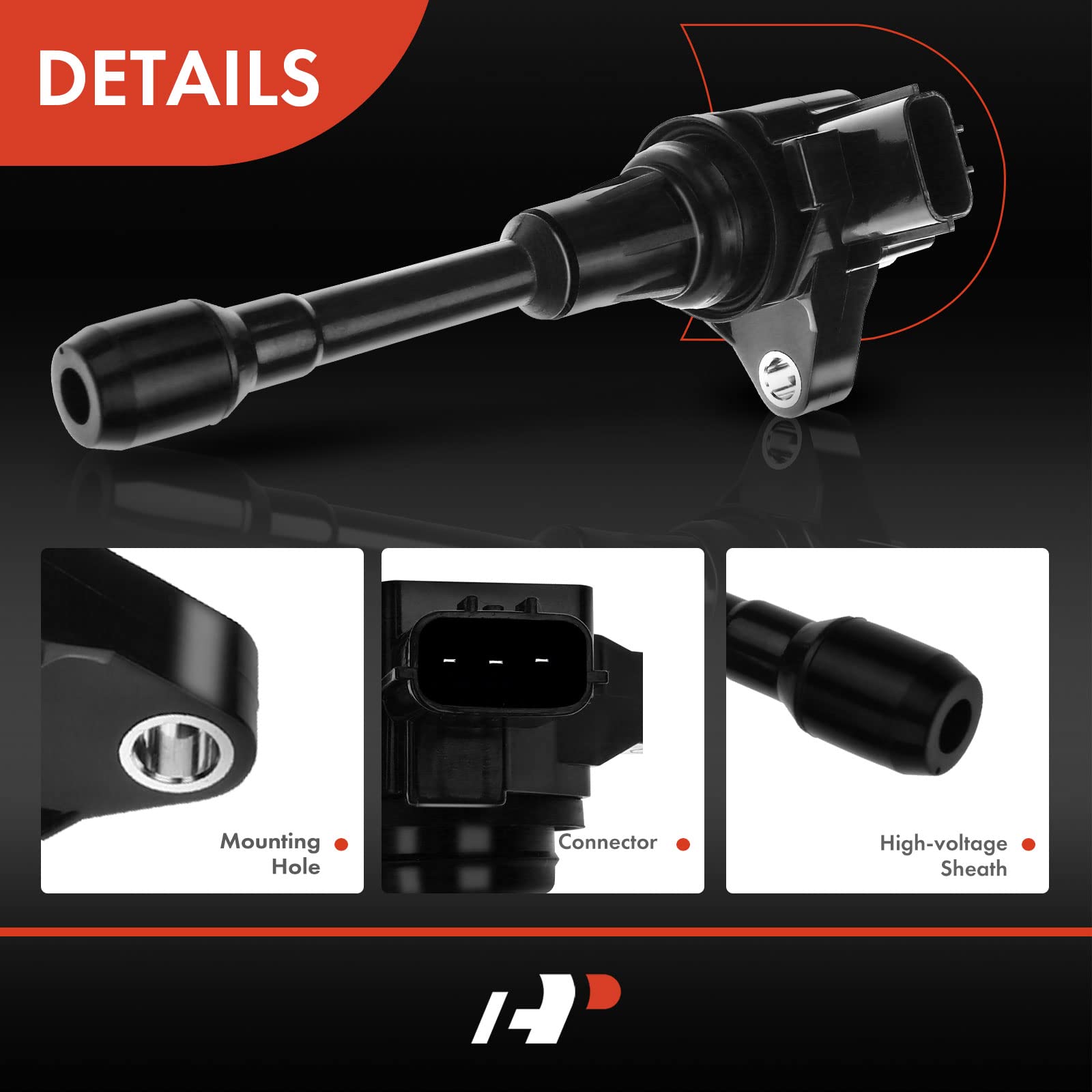 Premium Ignition Coil Pack Set - Compatible with Infiniti QX56 (2011-2013), QX80 (2014-2019) & Nissan Armada (2017-2020) V8 5.6L Engine (Cylinders #5-8) - 4-Piece Replacement Kit for Smooth Engine Performance & Fuel Efficiency - Perfect for Off-Roading, Towing & Daily Commuting