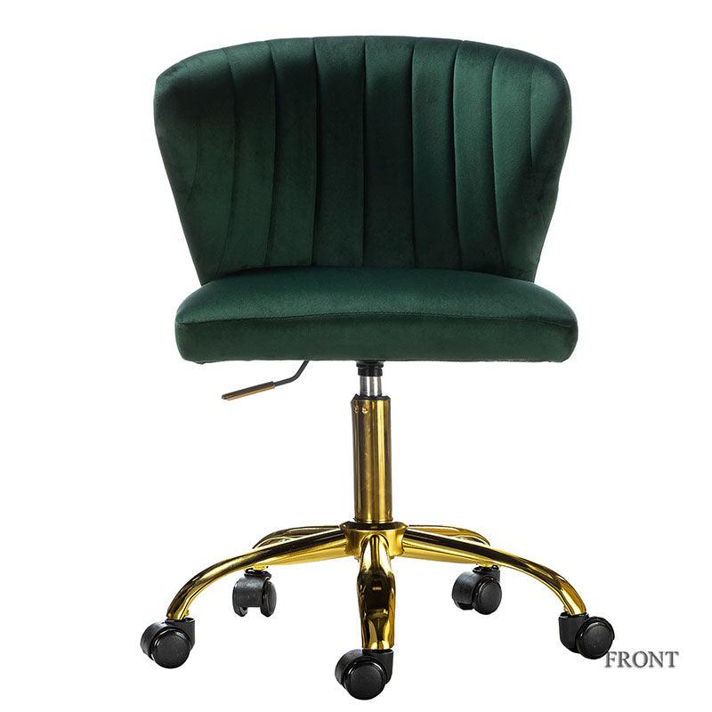 Premium Chandra Velvet Office Chair - Ergonomic Executive Desk Chair with Lumbar Support for Home & Office Workspaces - Comfortable Modern Computer Chair for Long Hours of Sitting