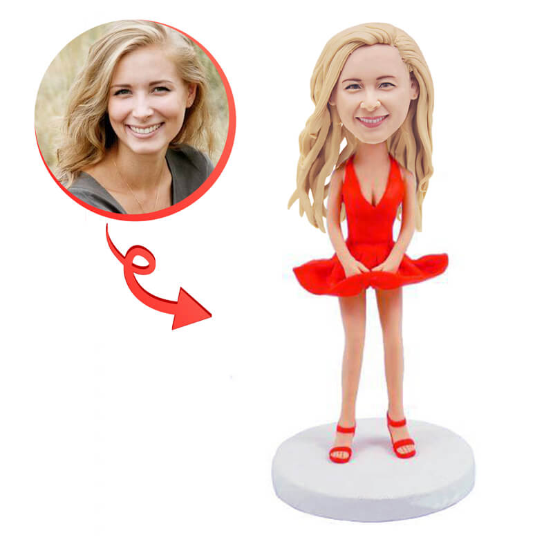Custom Sexy Lady Bobblehead - Personalized Car Dashboard Decor, Unique Gift for Him/Her - Perfect for Office Desk, Car Accessories, Birthday & Anniversary Presents