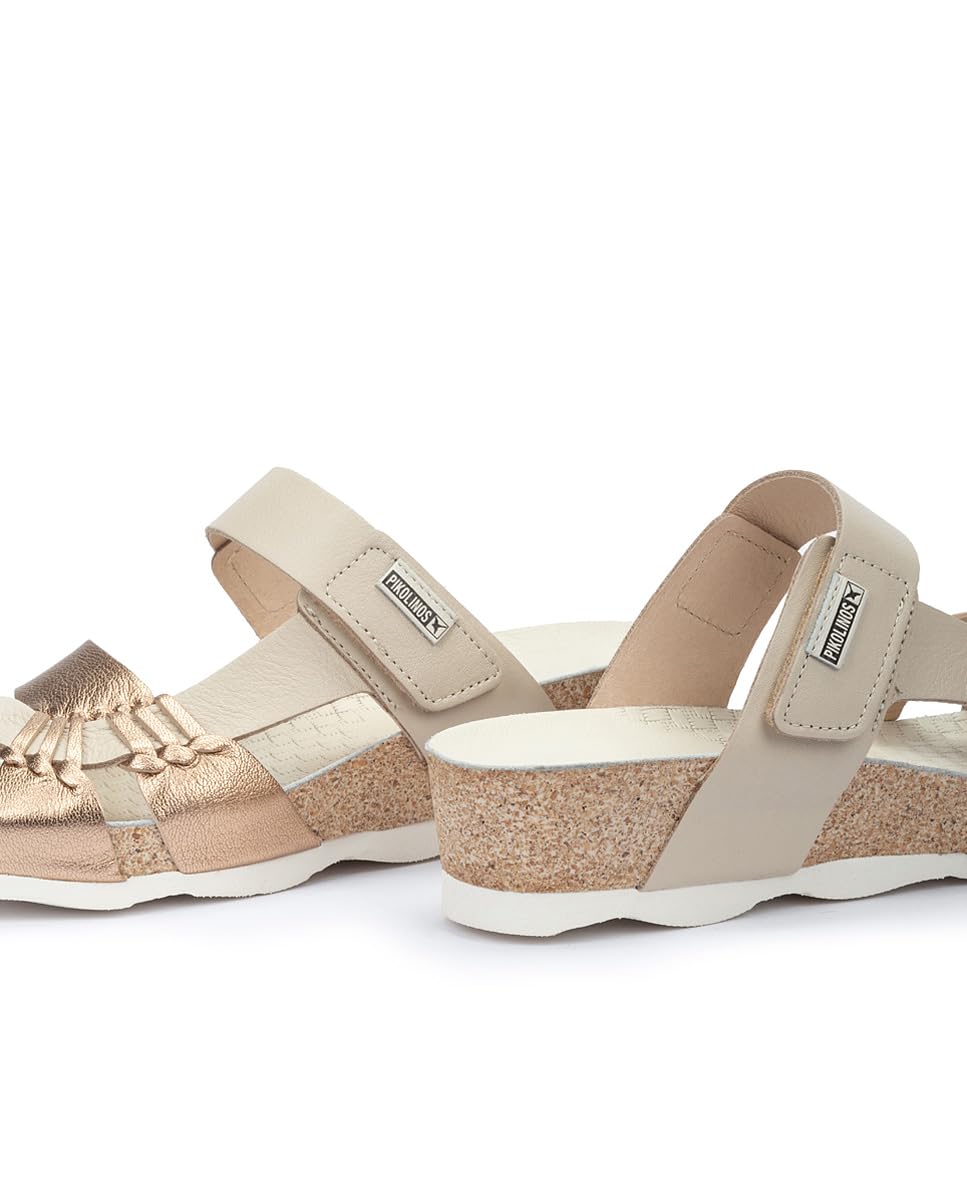PIKOLINOS Women's Leather Wedge Sandals - Comfortable Mahon Style for Summer, Beach & Casual Outings