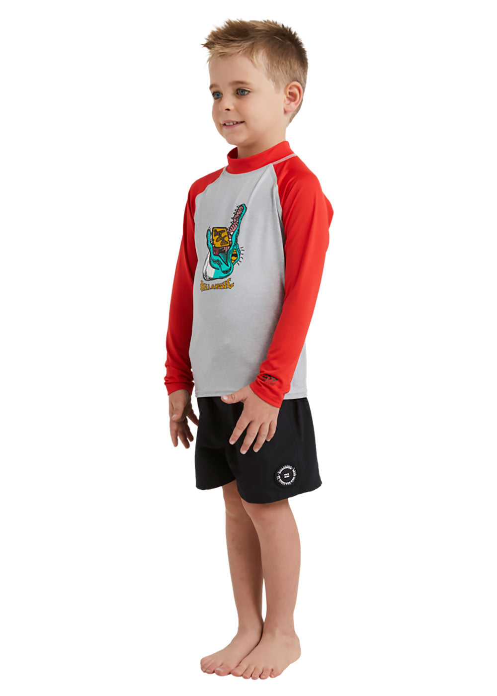 Billabong Toddler Long Sleeve Lycra Rash Guard - UPF 50+ Sun Protection for Kids Beach, Surfing & Swimming