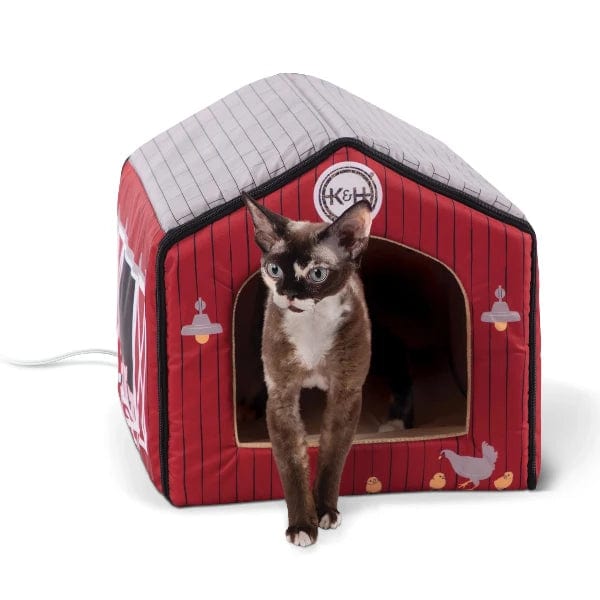 K&H Thermo Indoor Pet House - Heated Cat & Dog Bed with Soft Fleece Lining - Perfect for Winter Warmth & Comfort in Home, Office or Kennel