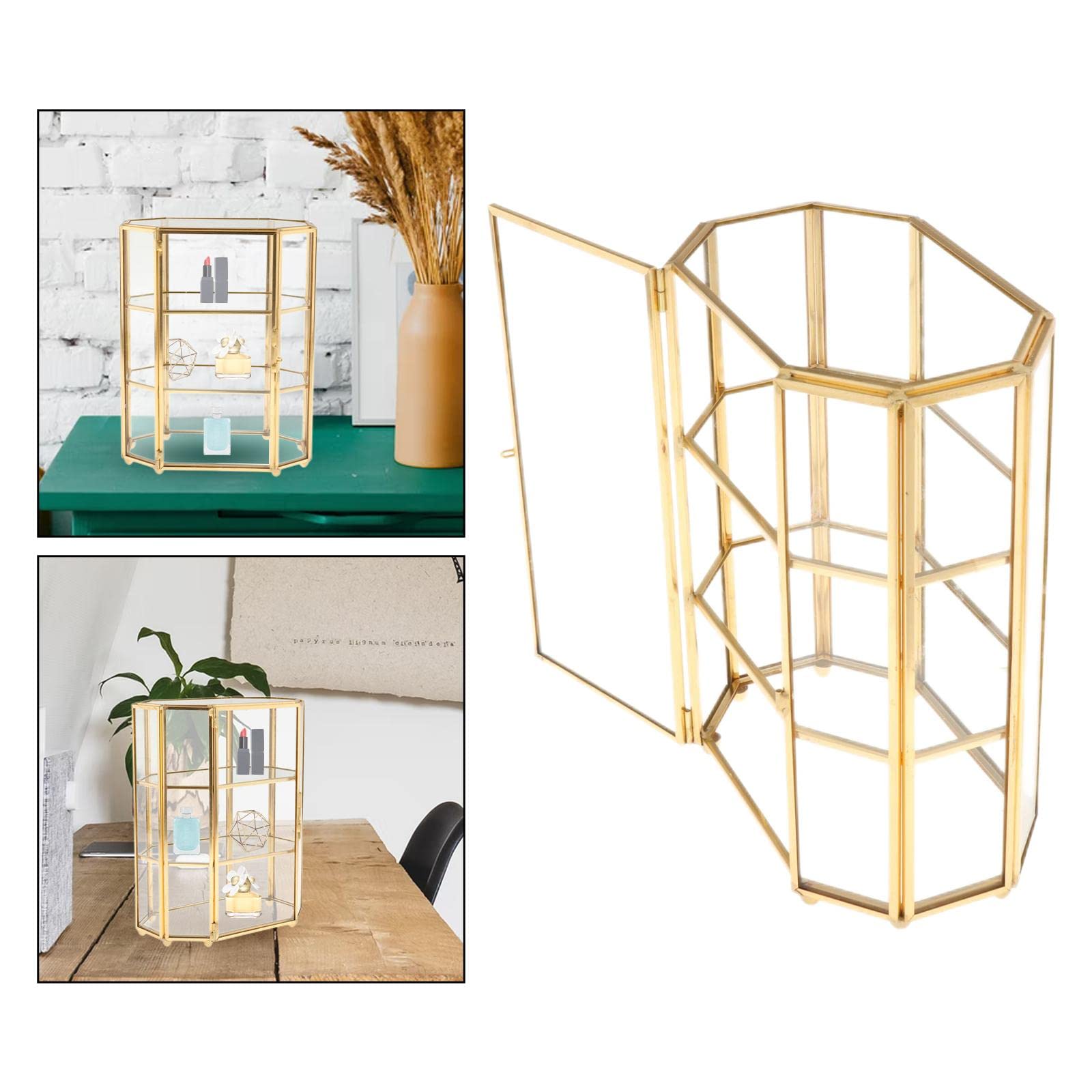 Elegant Glass Geometric Jewelry Box - Keepsake Trinket Case for Rings, Earrings & Necklaces - Perfect for Wedding Gifts, Home Decor & Jewelry Display