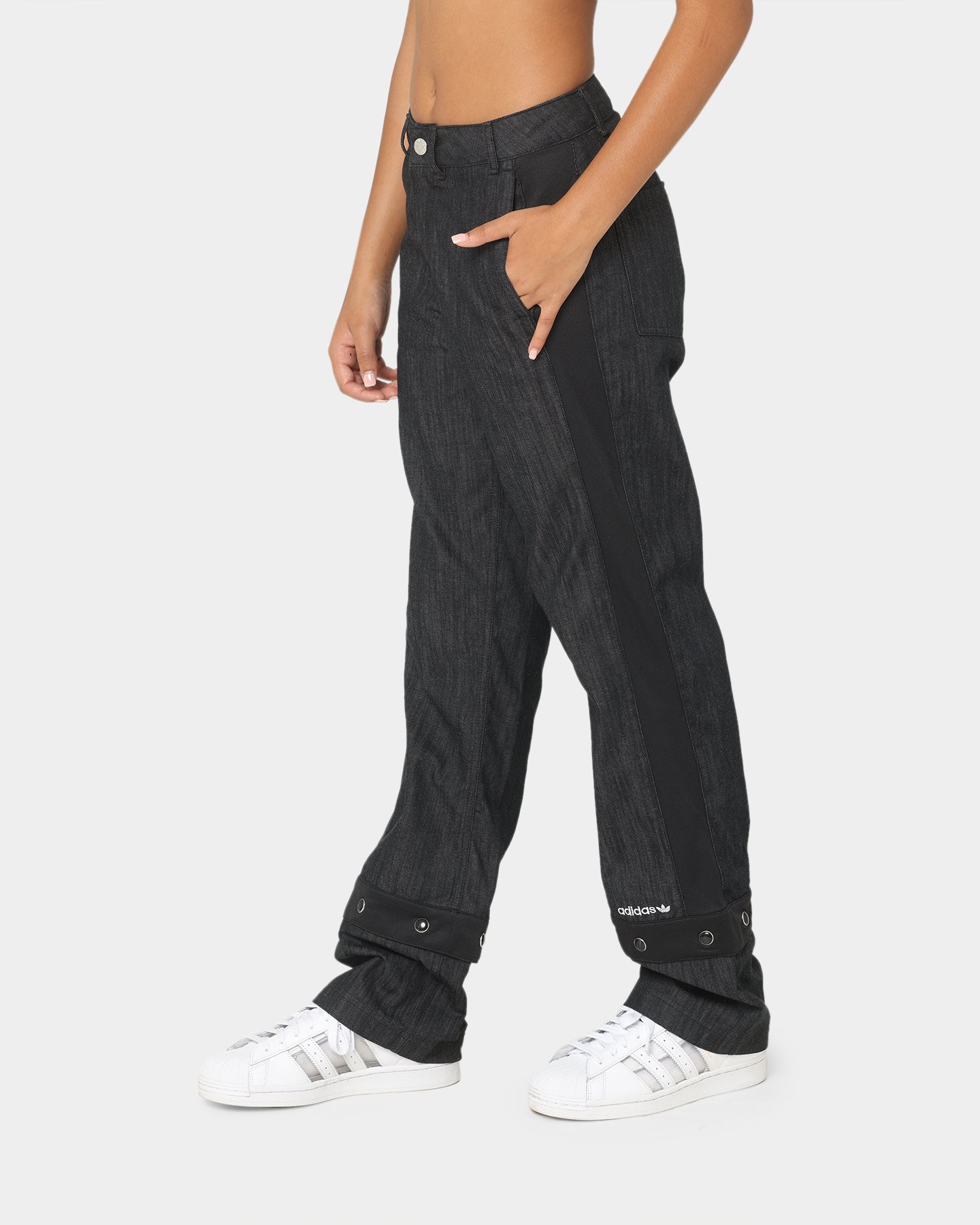 Adidas Women's Twill Track Pants - Black Athletic Joggers for Running, Yoga & Casual Wear | Comfortable Workout Pants with Pockets