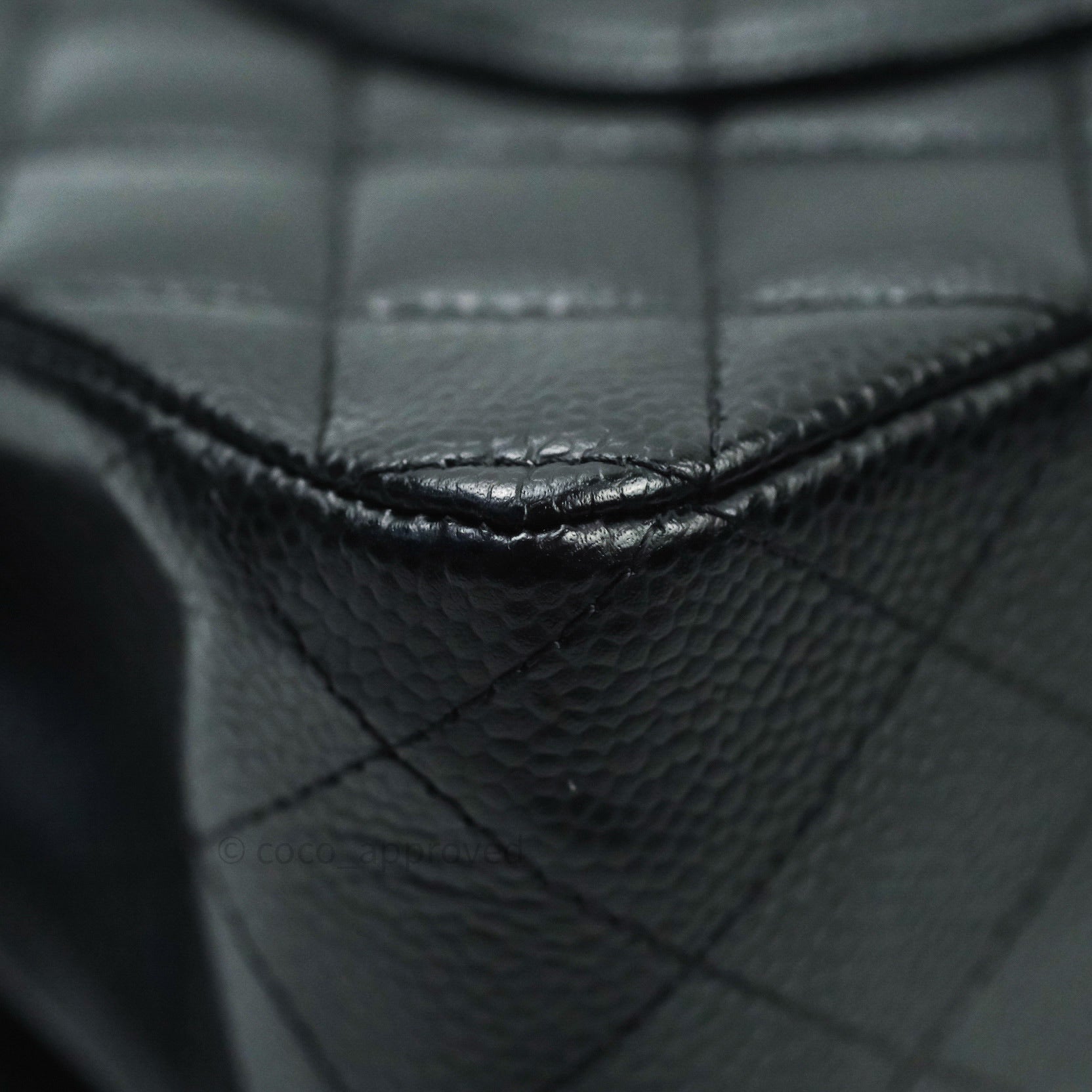 Chanel Classic Double Flap M/L Black Caviar Leather Bag with Silver Hardware - Luxury Handbag for Women, Perfect for Work, Evening & Special Occasions