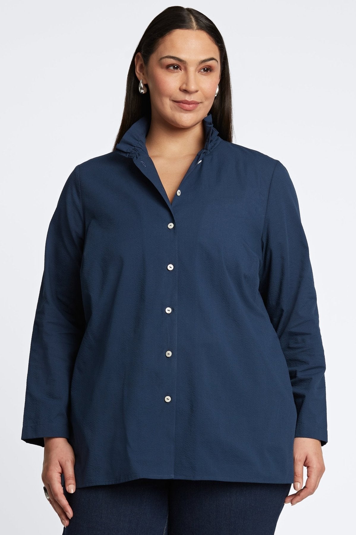 Carolina Plus Seersucker Long Sleeve Shirt Jacket for Men - Lightweight Summer Blazer - Perfect for Beach Weddings, Outdoor Parties & Business Casual Wear