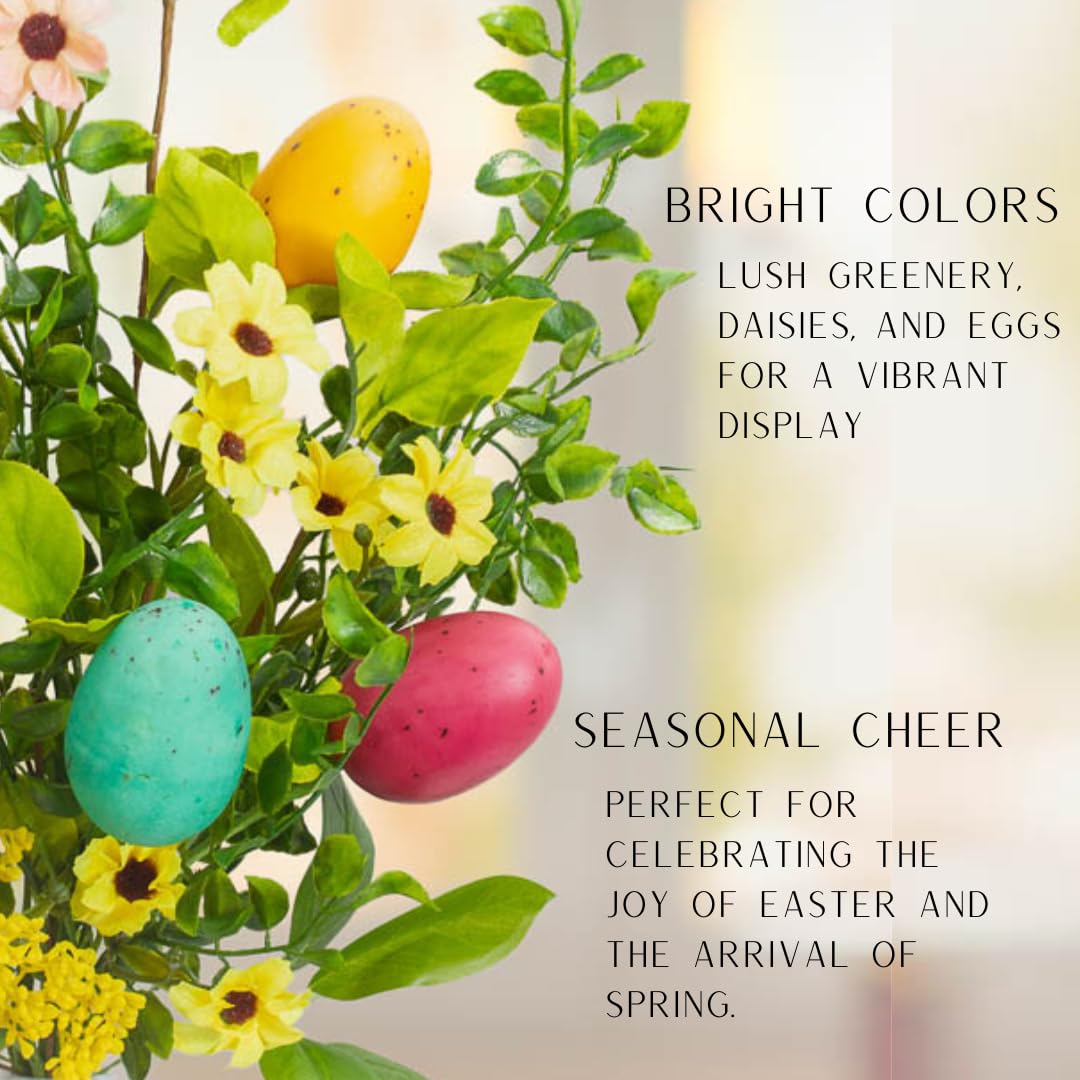 Premium Artificial Mixed Daisies & Eggs Bouquet - 22
