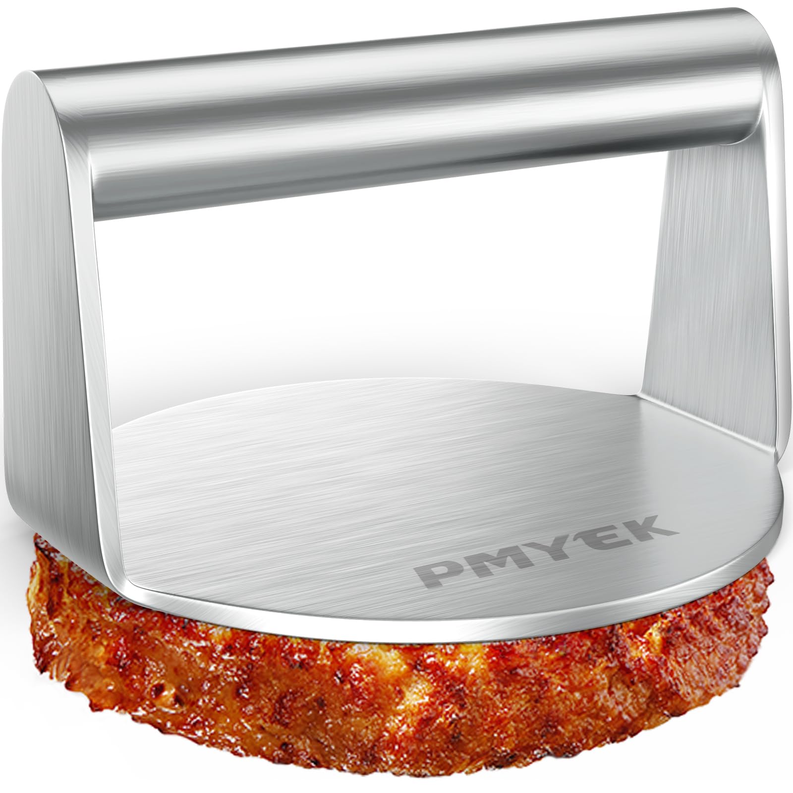 Stainless Steel Burger Press - 5.5 Inch Round Non-Stick Hamburger Patty Maker for Grilling, BBQ & Kitchen - Perfect for Burgers, Bacon & Meat Patties on Griddle or Grill