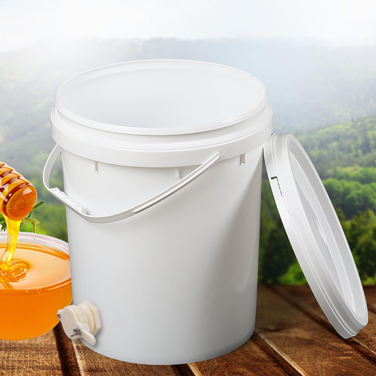 ZffXH 3/5/10 Pcs Beekeeping Honey Bucket Valve - Food Grade Plastic Spout Gate for 5 Gallon Buckets | Beekeeping Supplies & Honey Extraction Equipment for Home Brewing, Mead Making & DIY Projects