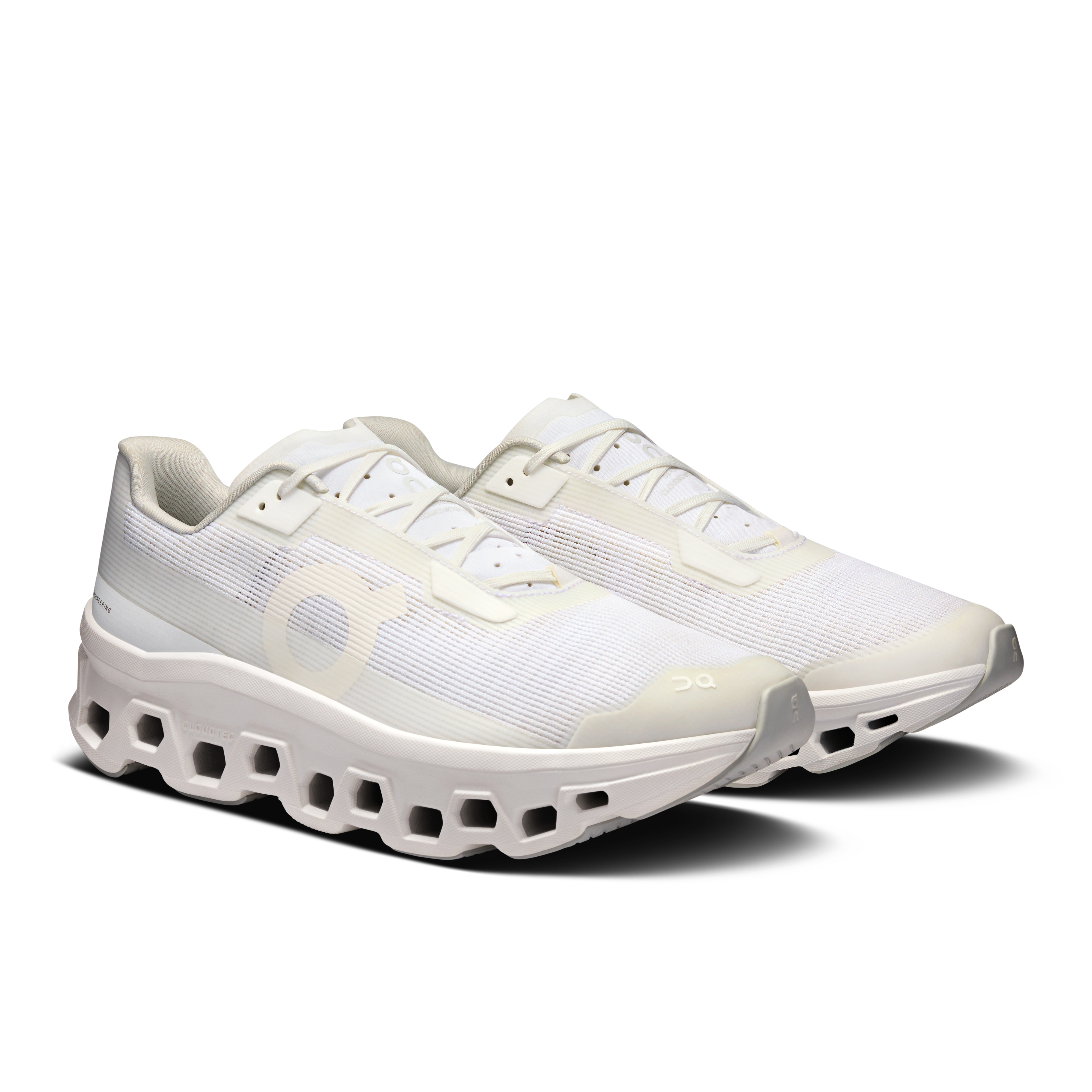 On Running Men's Cloudmonster Void Running Shoes - White/White | Lightweight Cushioned Sneakers for Marathon Training & Road Running