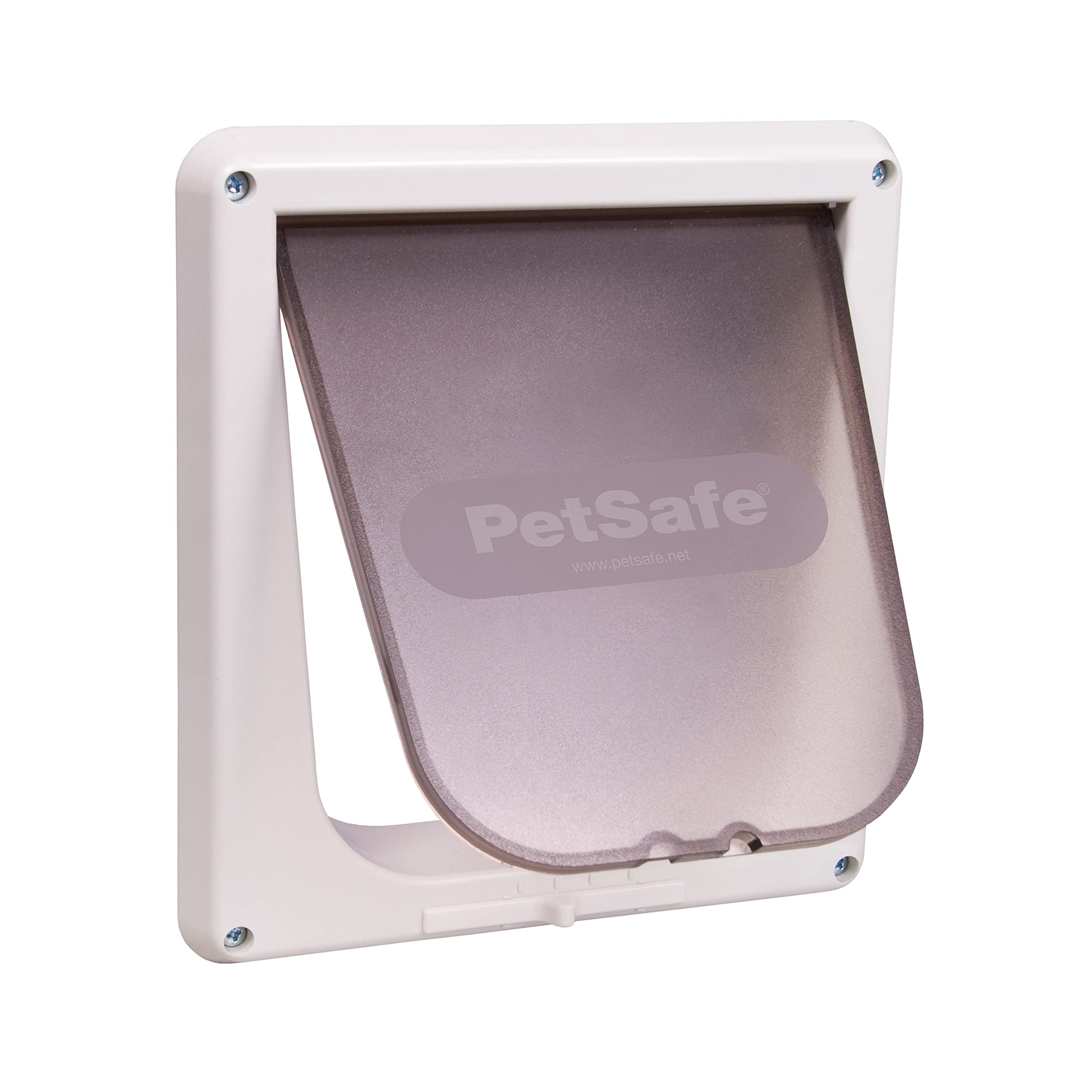 PetSafe Interior Cat Door with 4-Way Locking System - Tinted Privacy Pet Door for Cats & Small Dogs, Durable Frame & Easy DIY Installation (Hardware Included) - Perfect for Litter Box Rooms, Feeding Areas & Pet Privacy Spaces