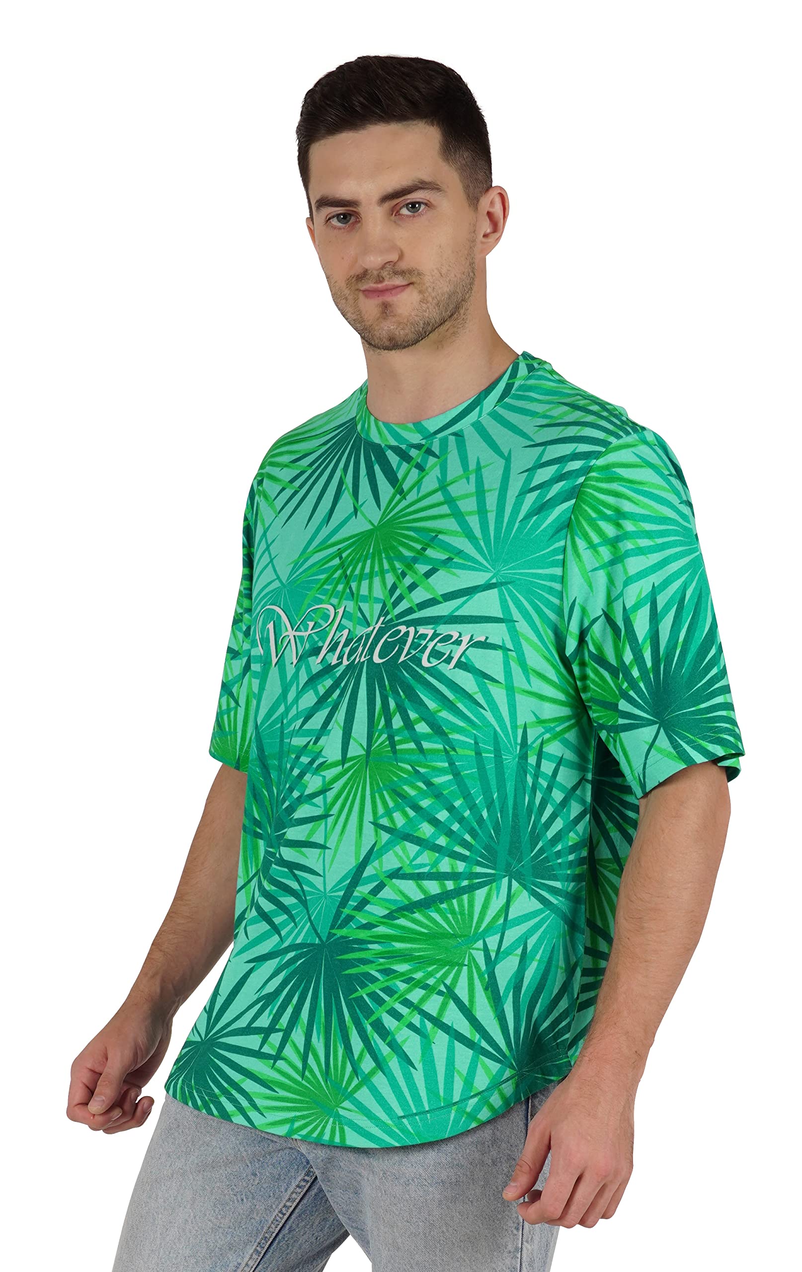 **Inkmeso Men's Half Sleeve T-Shirt - Loose Fit Casual Printed Tee for Beach, Holiday & Everyday Wear - Comfortable Summer Shirt for Outdoor Activities**