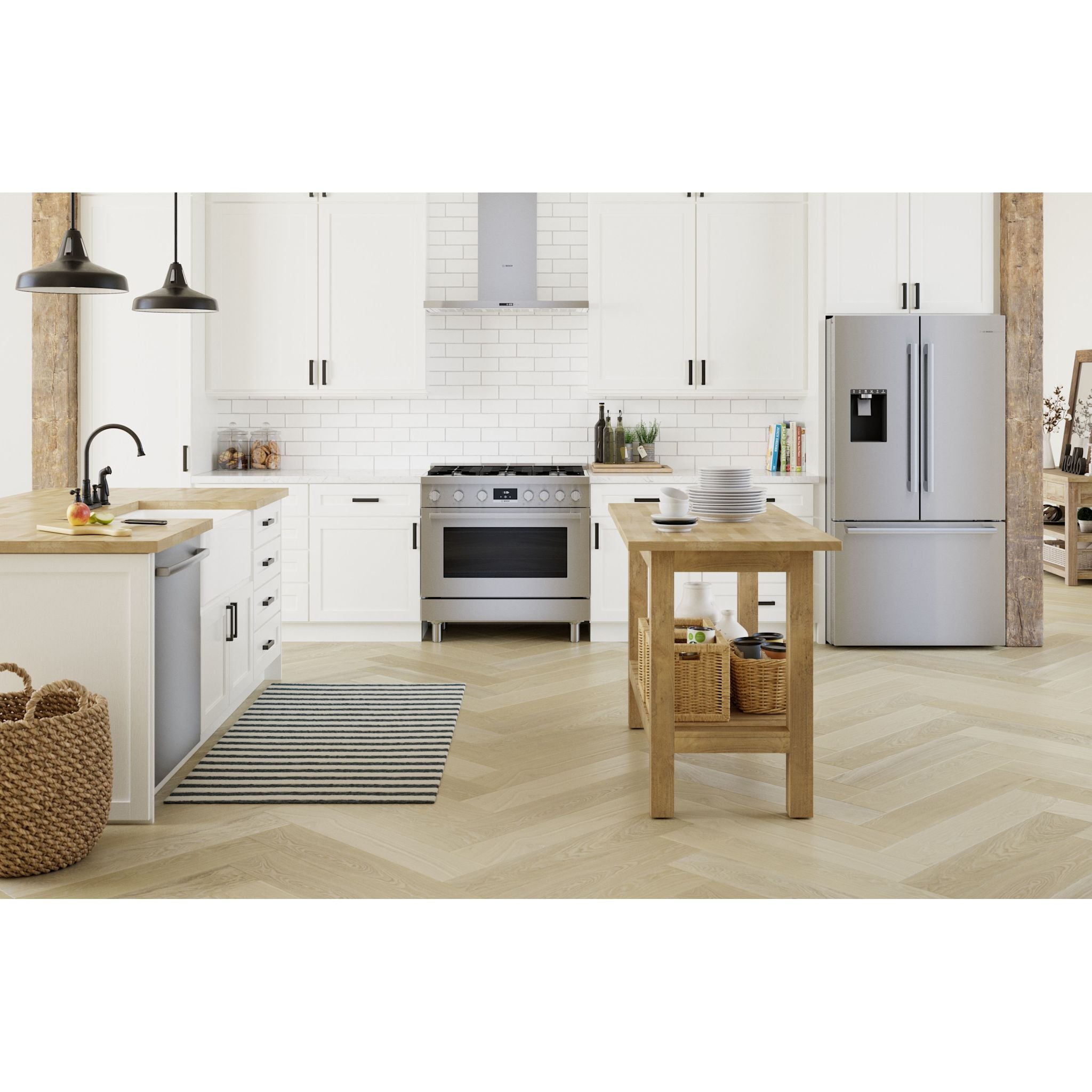 Bosch 36-Inch French Door Refrigerator (B36FD50SNS) - Stainless Steel, Energy Star Certified, Spacious Interior for Large Families - Perfect for Modern Kitchens & Open Floor Plans