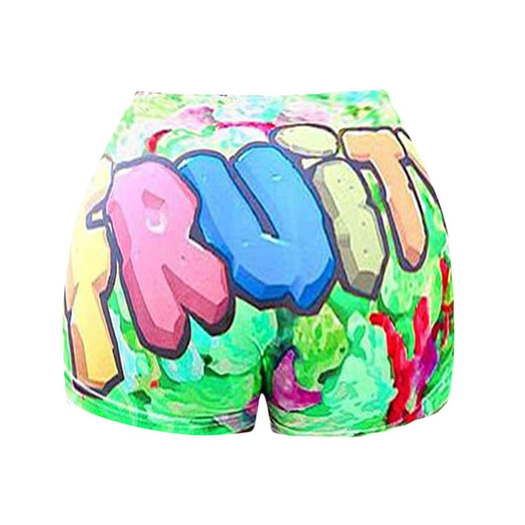 **Women's Sexy Spandex Workout Shorts - High Waist Printed Clubwear & Homewear - Perfect for Gym, Yoga, Running & Casual Wear**