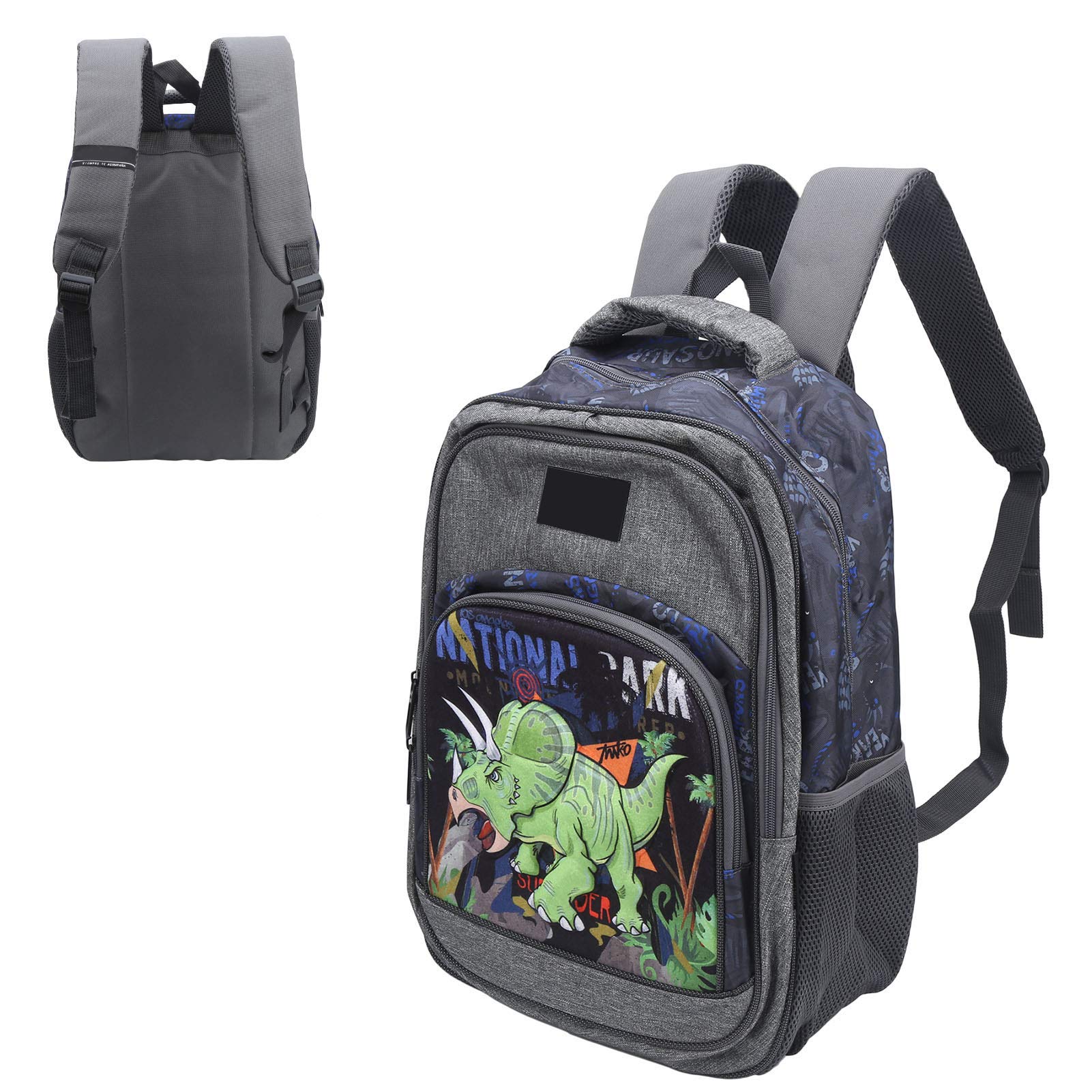 Durable Light Gray School Backpack with Smooth Zipper - Perfect for School, Travel & Shopping | Ergonomic Design for Students & Commuters