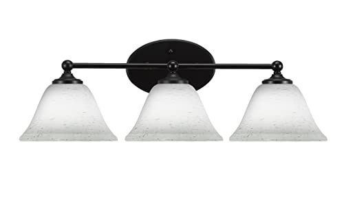 Matte Black Capri 3-Light Bathroom Vanity Light Fixture (5913-MB-311) - Perfect for Modern Bathroom & Dressing Room Lighting
