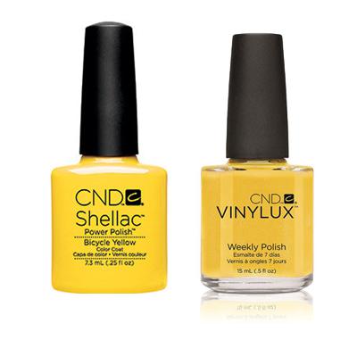 CND Shellac & Vinylux Combo - Bicycle Yellow Nail Polish Set for Long-Lasting Manicures | Perfect for Salon, Home Nail Art & Professional Use