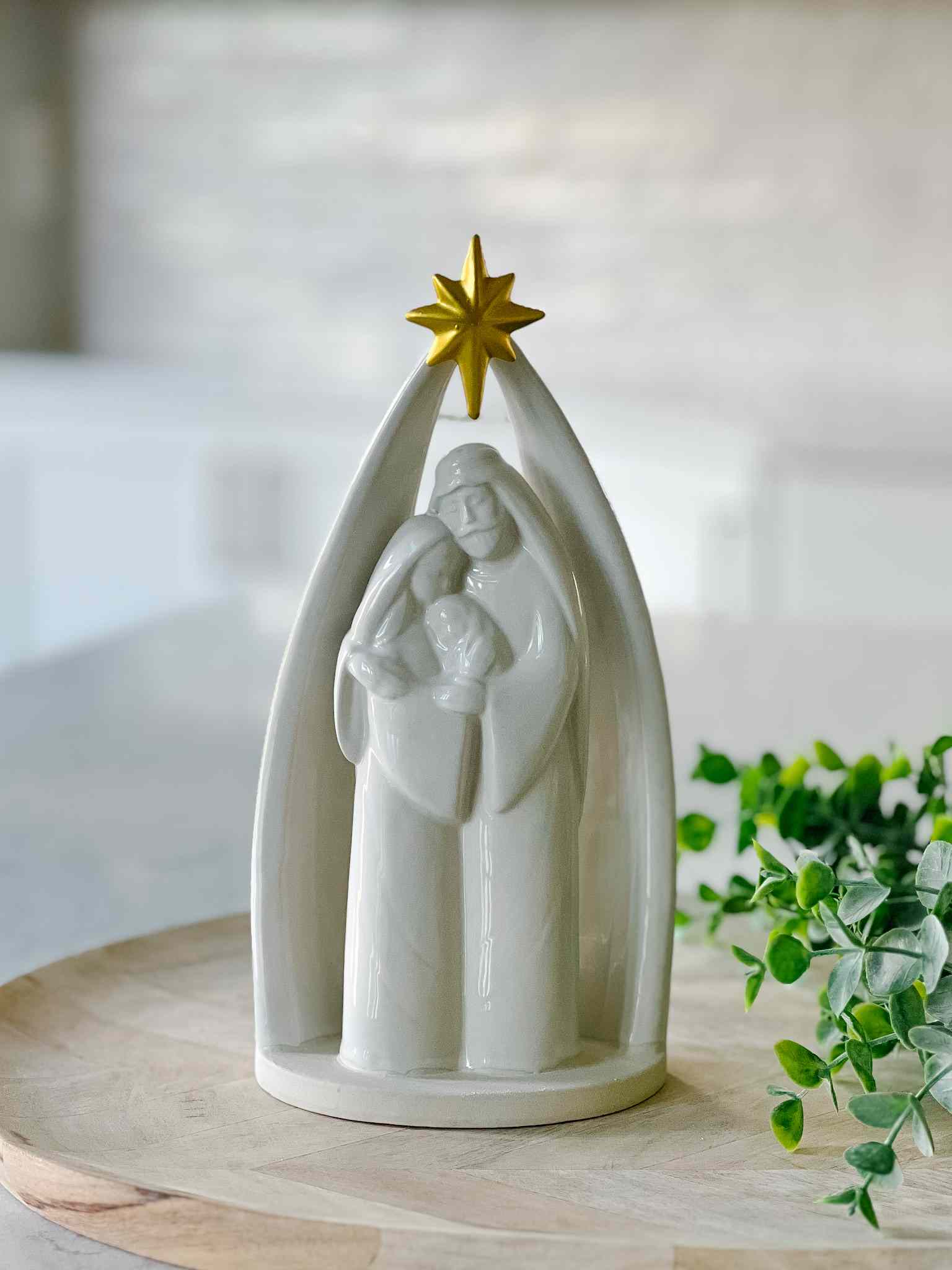 Hand-Painted Ceramic Holy Family Nativity Set - Perfect for Christmas Decor, Home Altar & Gift Giving