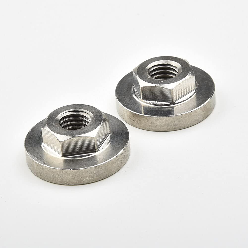 2 Pcs Hex Flange Nut Lock Nut Kit - M.C Replacement Parts for Angle Grinder - Durable Steel Pressure Plate - Power Tool Accessories for DIY & Professional Use