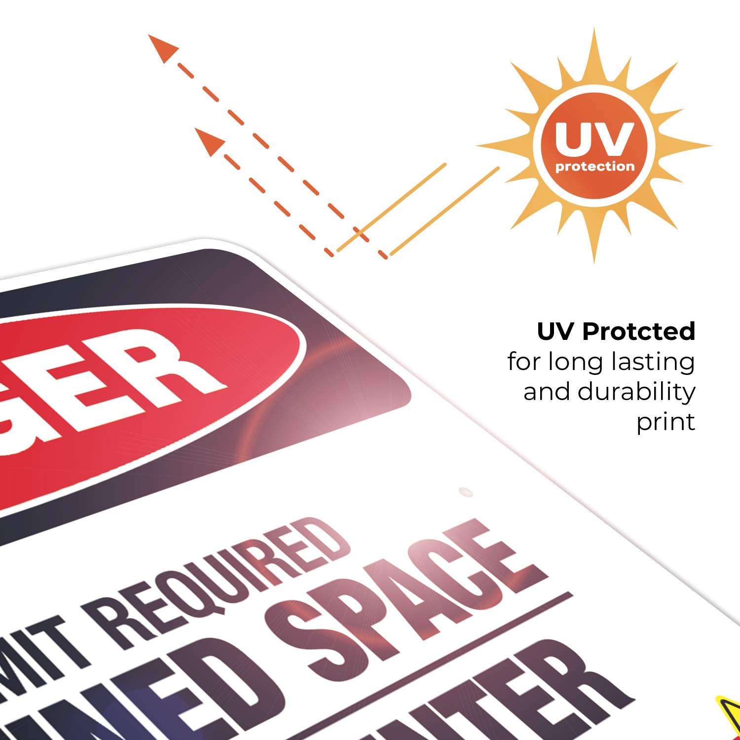 Danger Permit Required Confined Space Do Not Enter Sign - OSHA Compliant 24x30 Inches Rust-Free .063 Aluminum Safety Sign - Fade Resistant for Indoor/Outdoor Use - Made in USA - Perfect for Construction Sites, Warehouses & Industrial Facilities