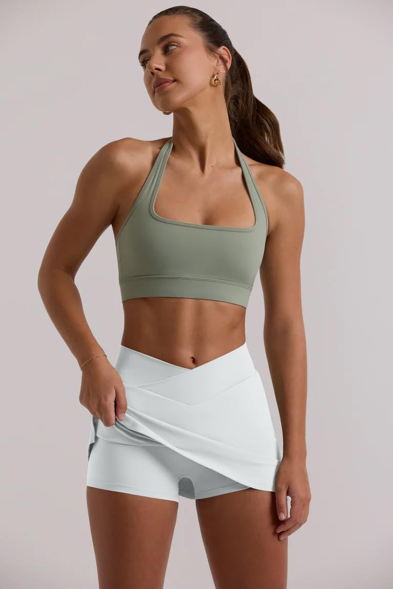 OQQ Women's 2-Piece Yoga Skirt Set - Stretchy High Waist Mini Skirts for Casual Wear & Workout | Perfect for Yoga, Gym, Running and Daily Fashion Outfits