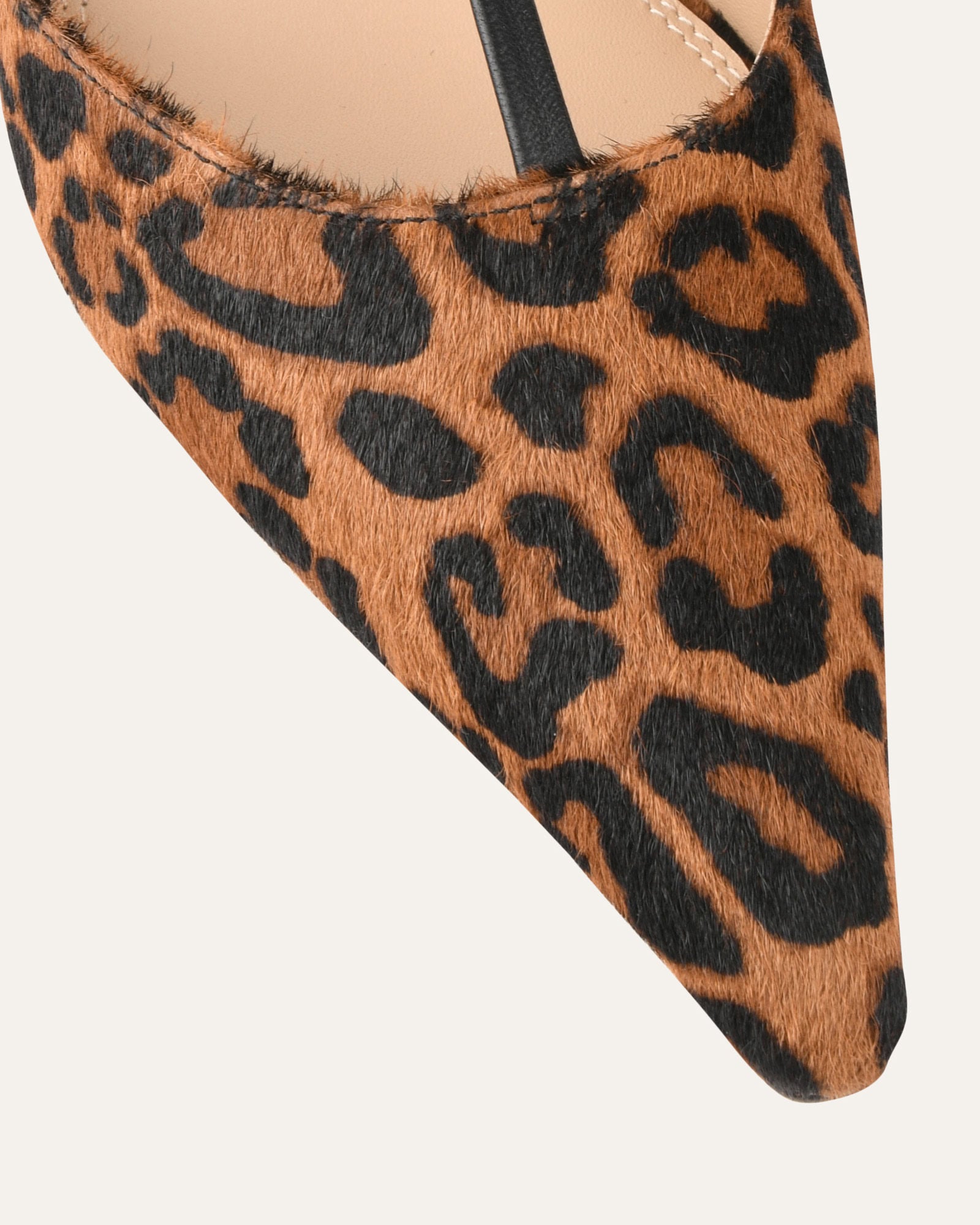 YULA Women's Leopard Print Hair-On Leather Mid Heel Pumps - Perfect for Office, Parties & Special Occasions