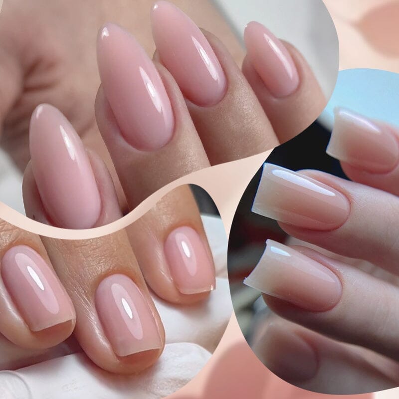 6 Colors Fiber Rubber Base Gel Polish Set 10ml - Long Lasting Nail Polish Kit for Salon & Home Manicure - Perfect for Nail Art, DIY Nails, and Professional Use