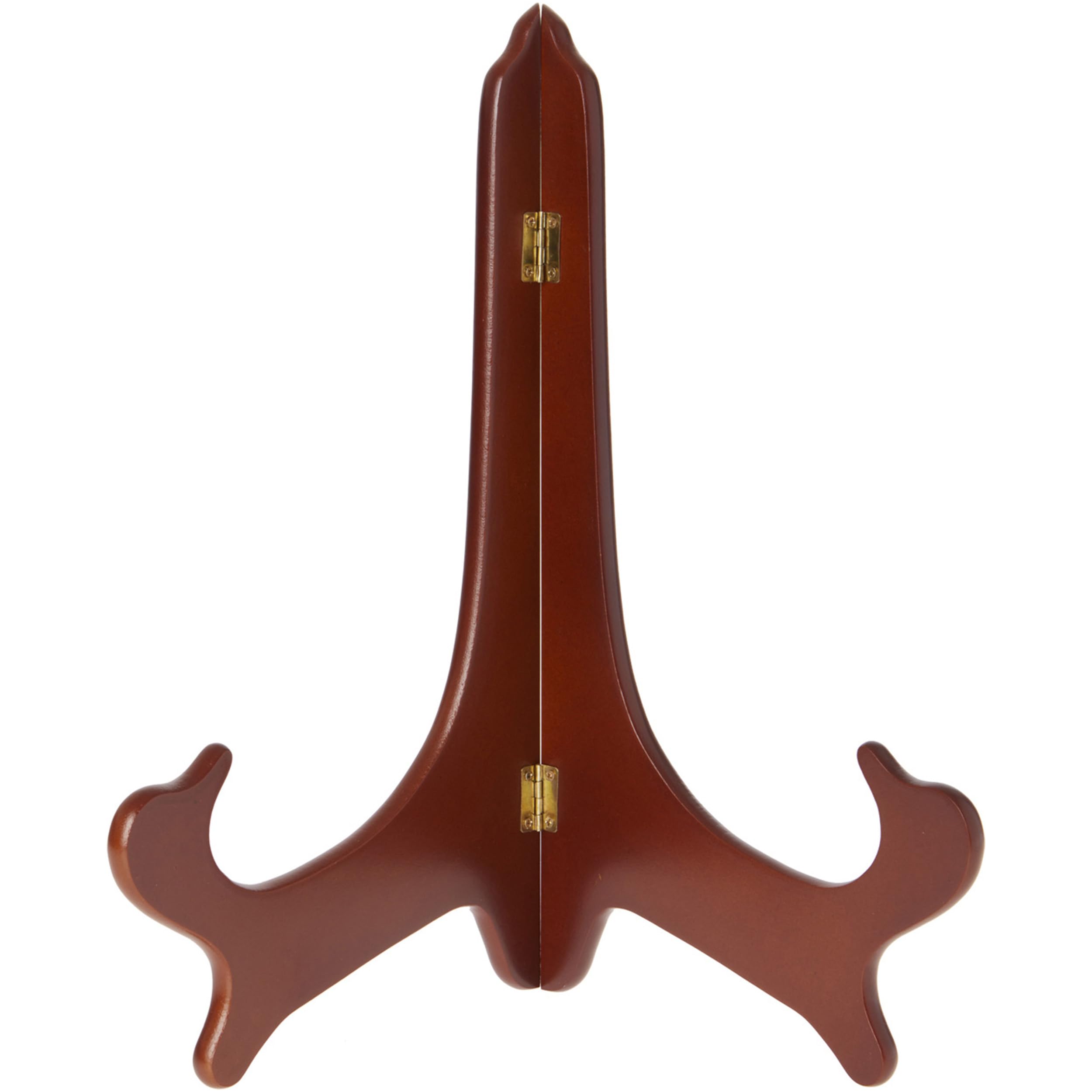 Bard's Hinged Walnut MDF Wood Plate Stand - 14
