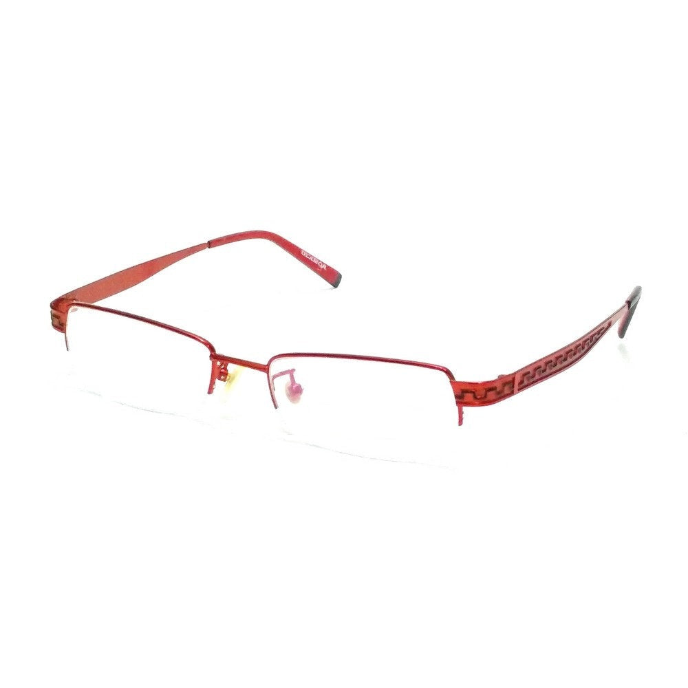 Stylish Red Supra Half Rimless Blue Light Blocking Glasses for Women - Model 5610Rd - Perfect for Computer Use, Gaming & Office Work