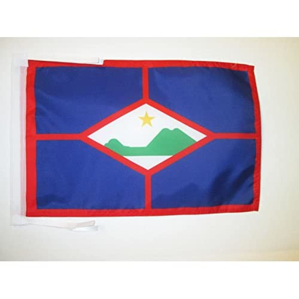 Statia Flag 18x12 in - Sint Eustatius Small Banner 30x45cm for Outdoor & Indoor